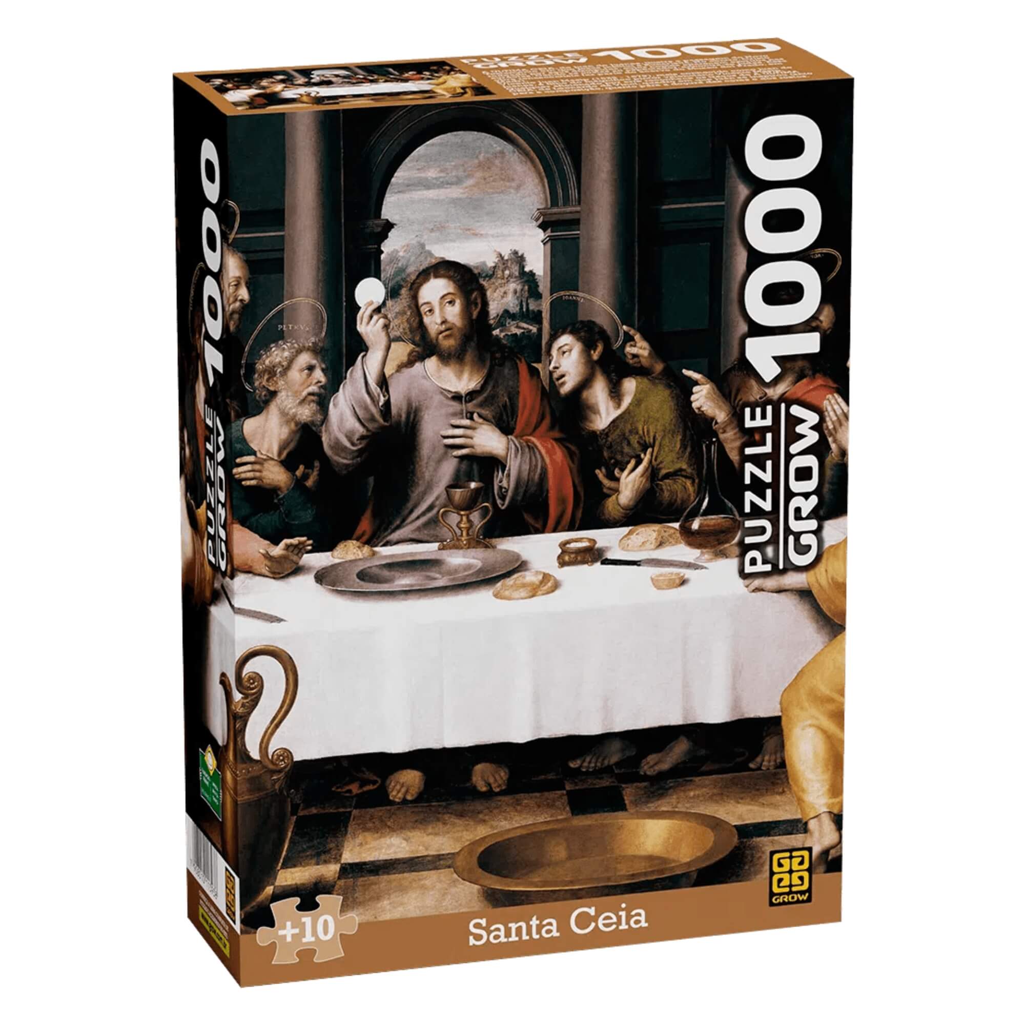 Brinquedo Infantil Quebra-Cabeça Puzzle Santa Ceia 1000 Peças Grow - 01393