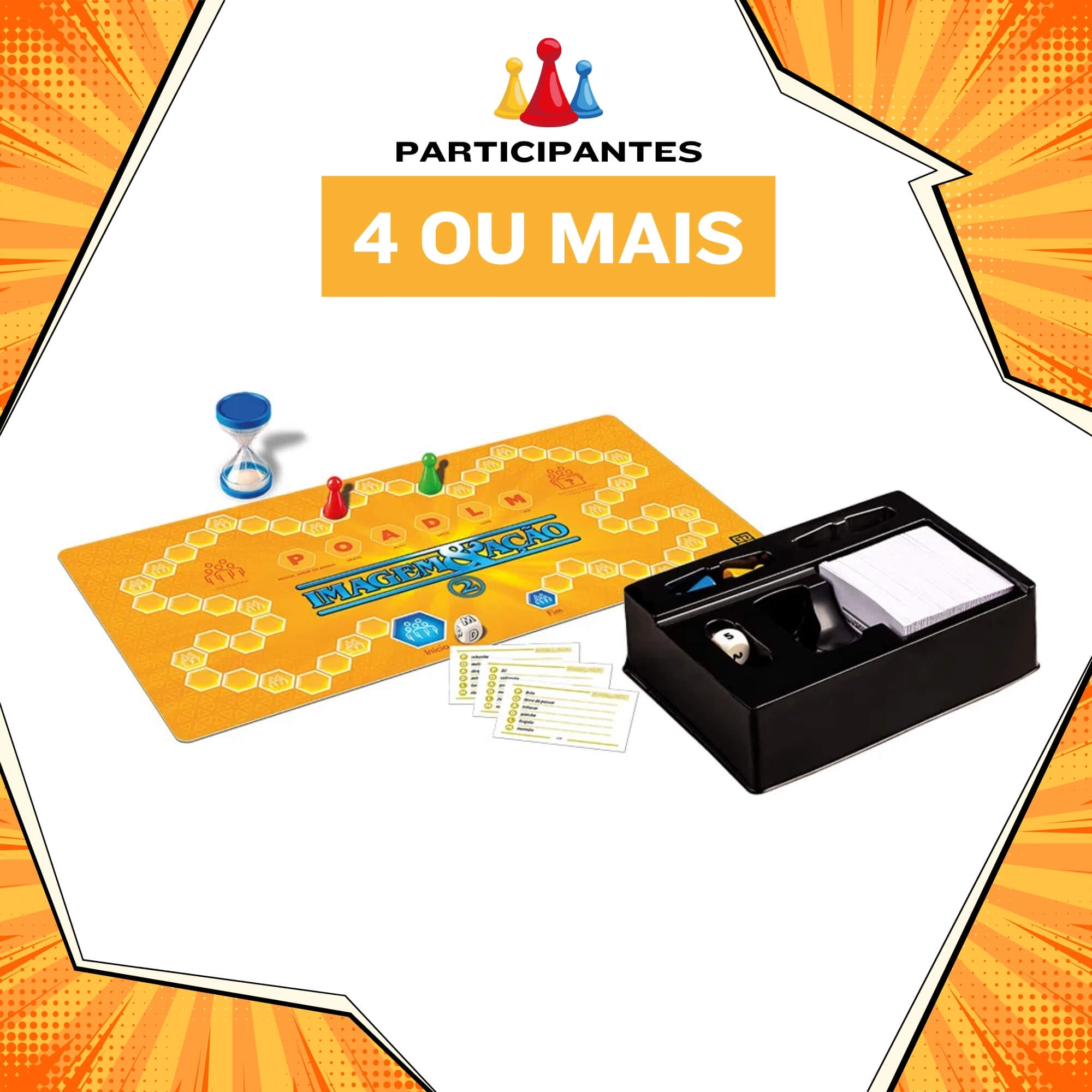 Brinquedo Infantil Jogo de Tabuleiro Imagem & Ação 2 Grow - 01709