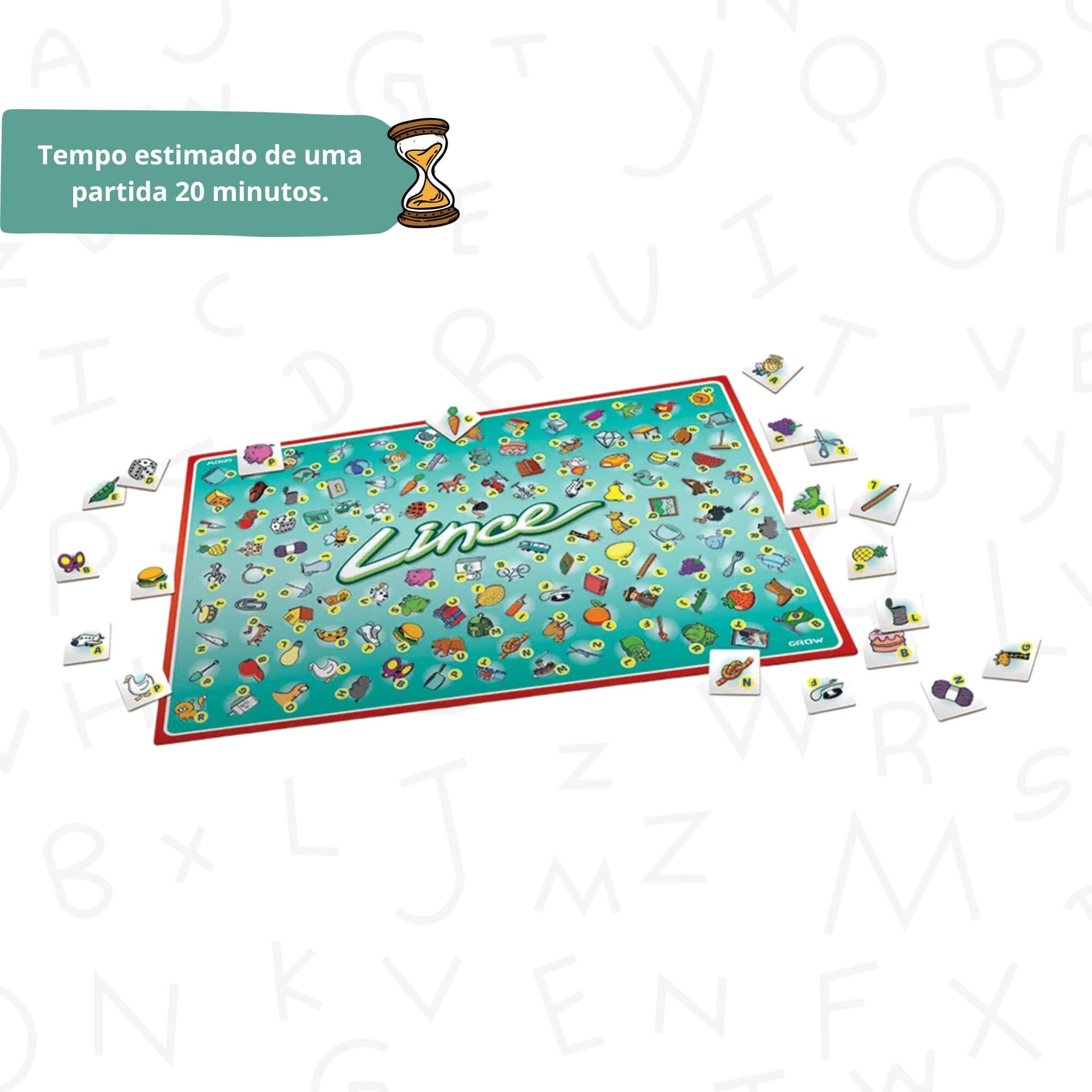 Brinquedo Jogo de Tabuleiro Lince Alfabeto Grow - 03448