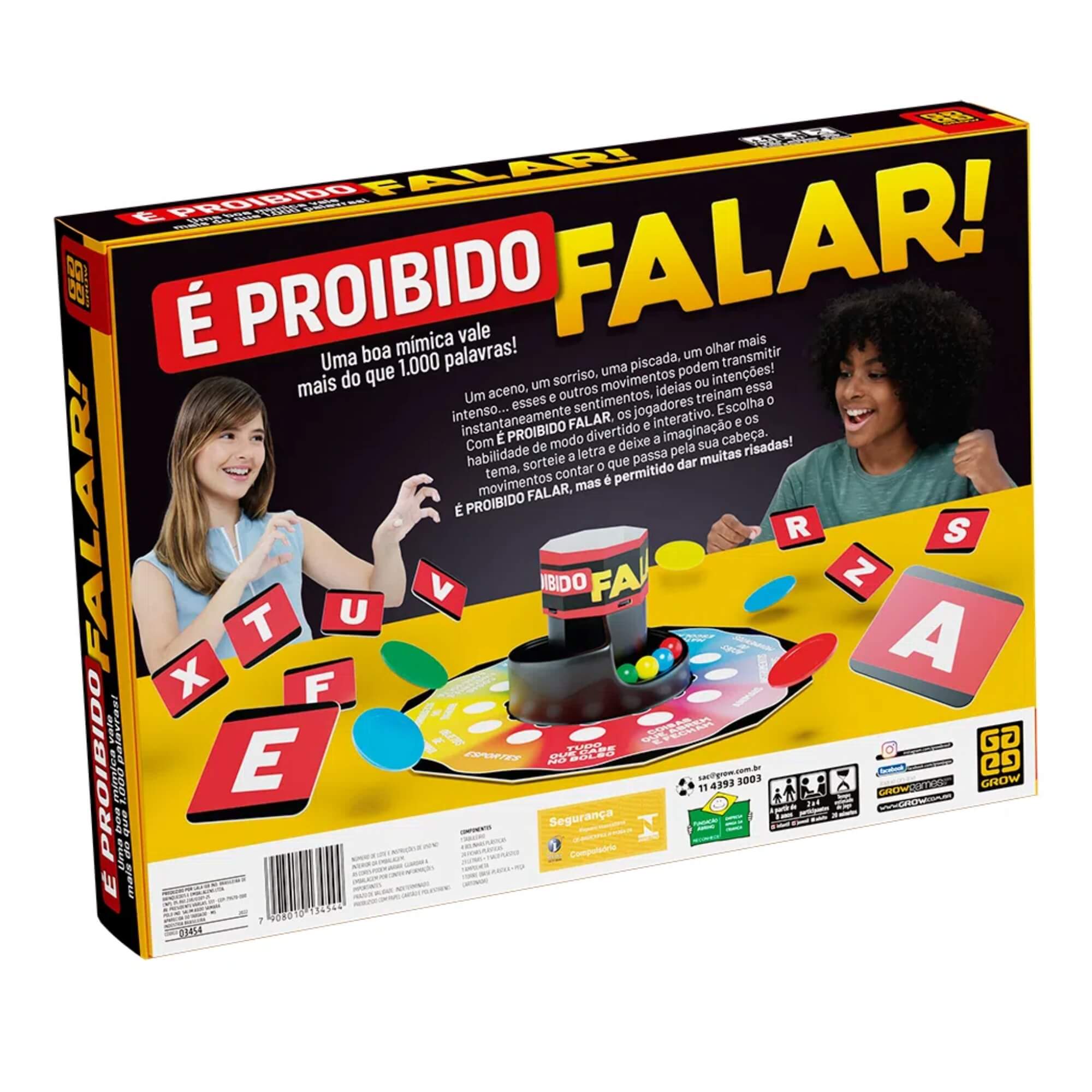 Brinquedo Jogo de Tabuleiro É Proibido Falar Grow - 03454