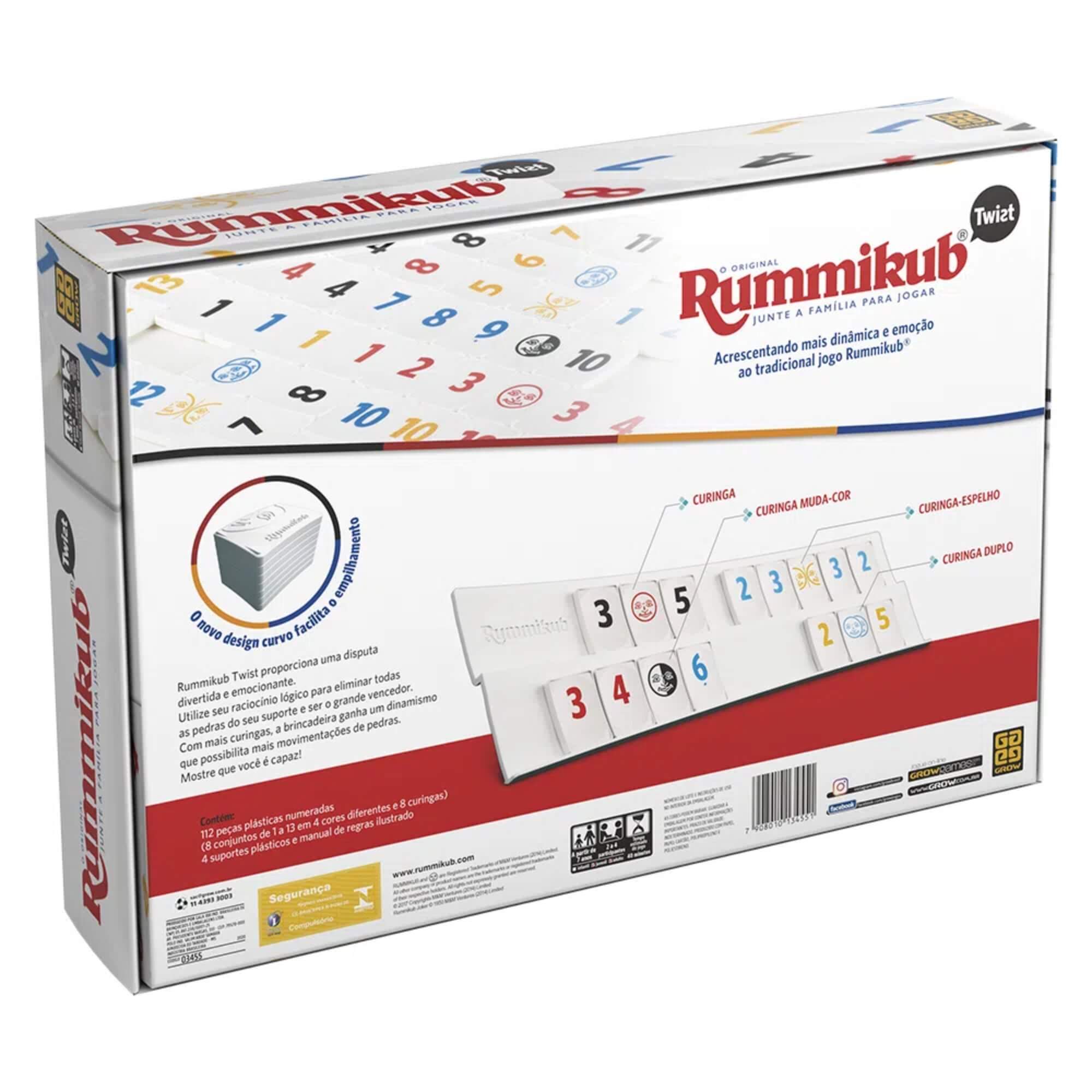 Brinquedo Infantil Jogo Rummikub Twist Grow - 03455
