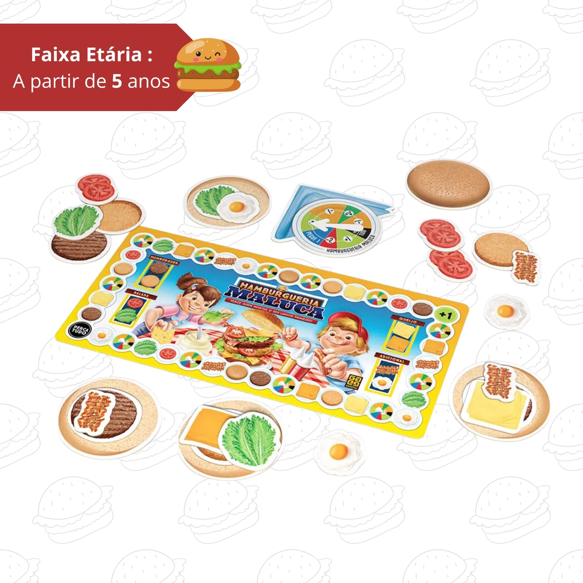 Brinquedo Jogo de Tabuleiro Hamburgueria Maluca Grow - 03574