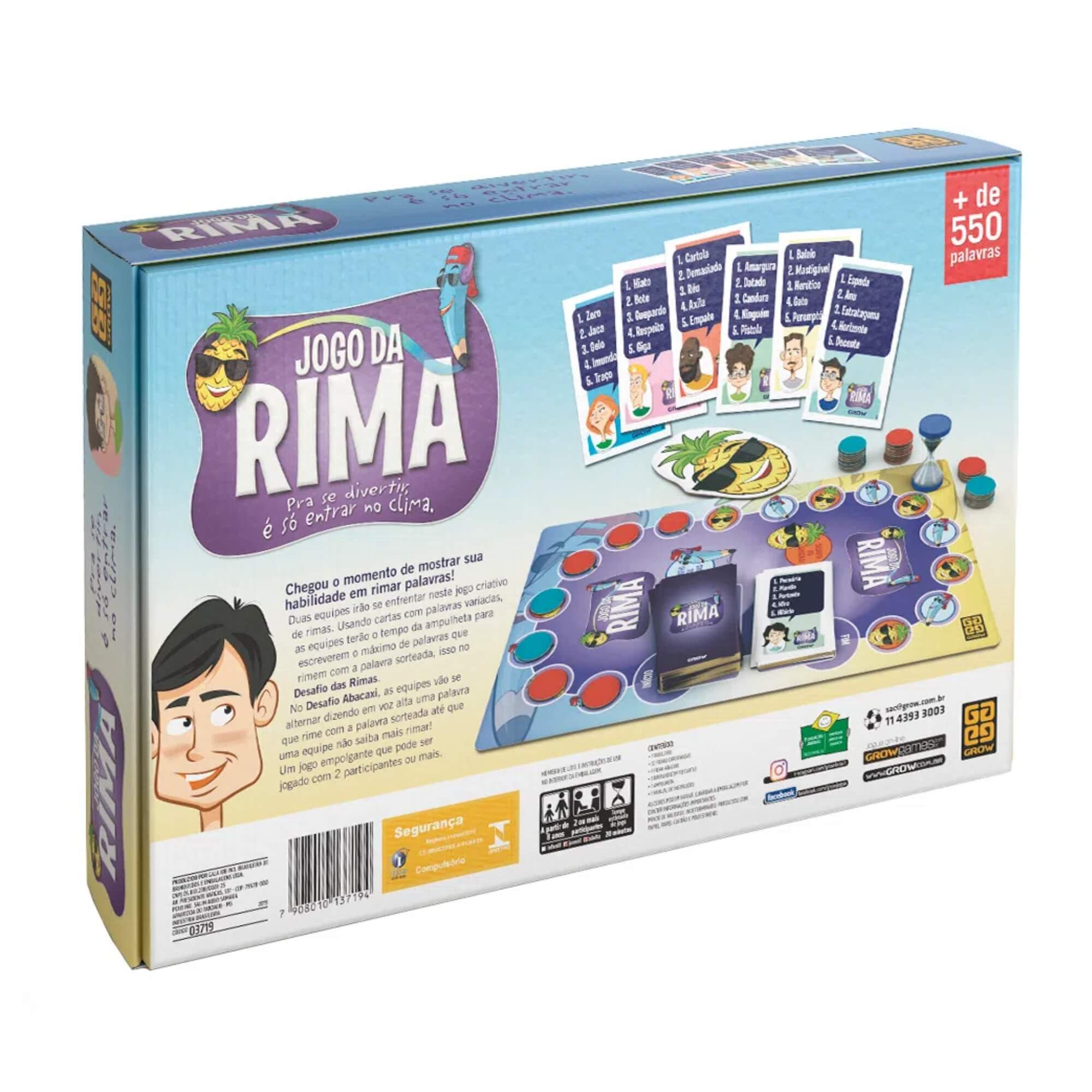 Brinquedo Infantil Jogo da Rima Grow - 03719