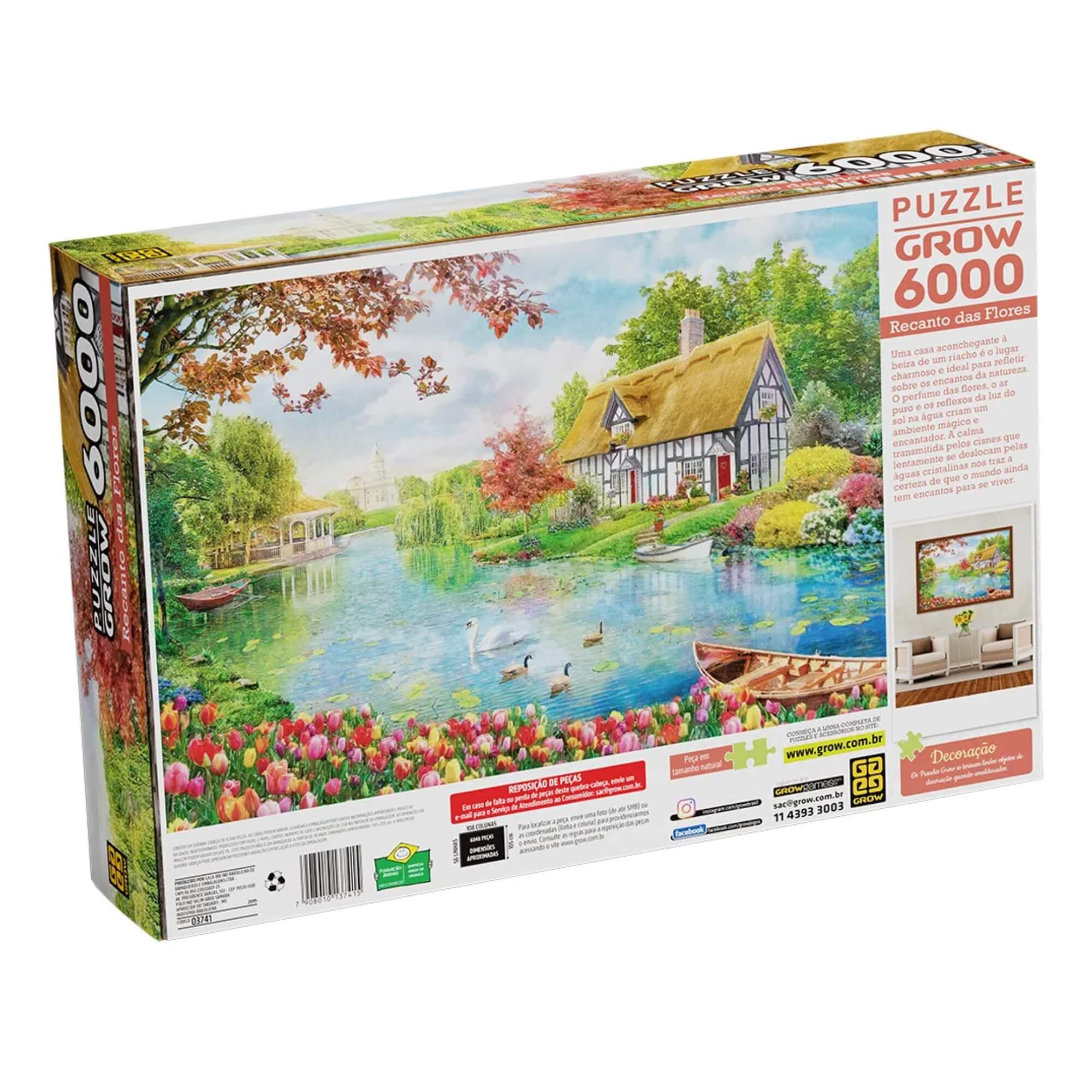 Quebra-Cabeça Puzzle Recanto das Flores 6000 Peças Grow - 03741