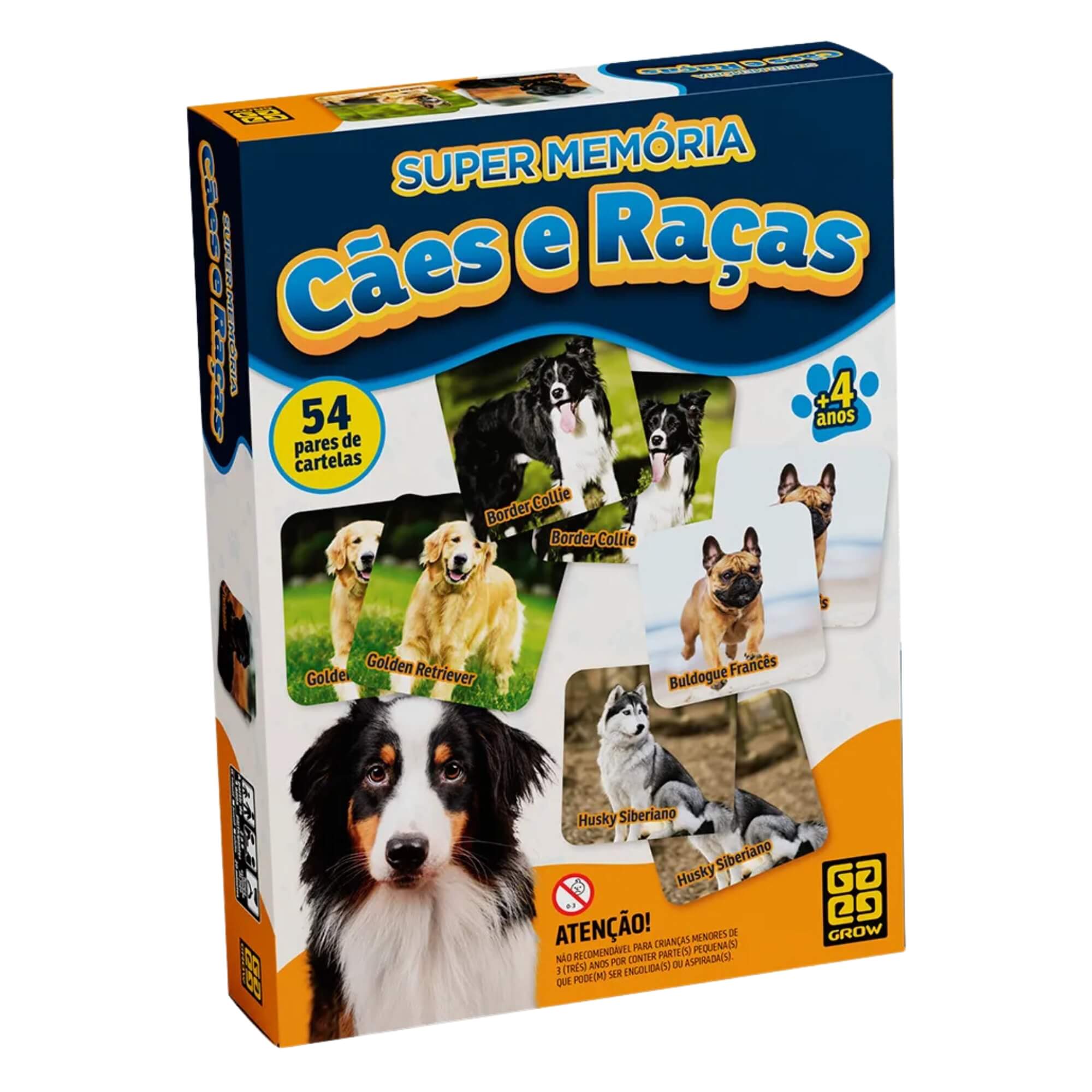 Brinquedo Infantil Jogo Supermemória Cães e Raças Grow - 03935