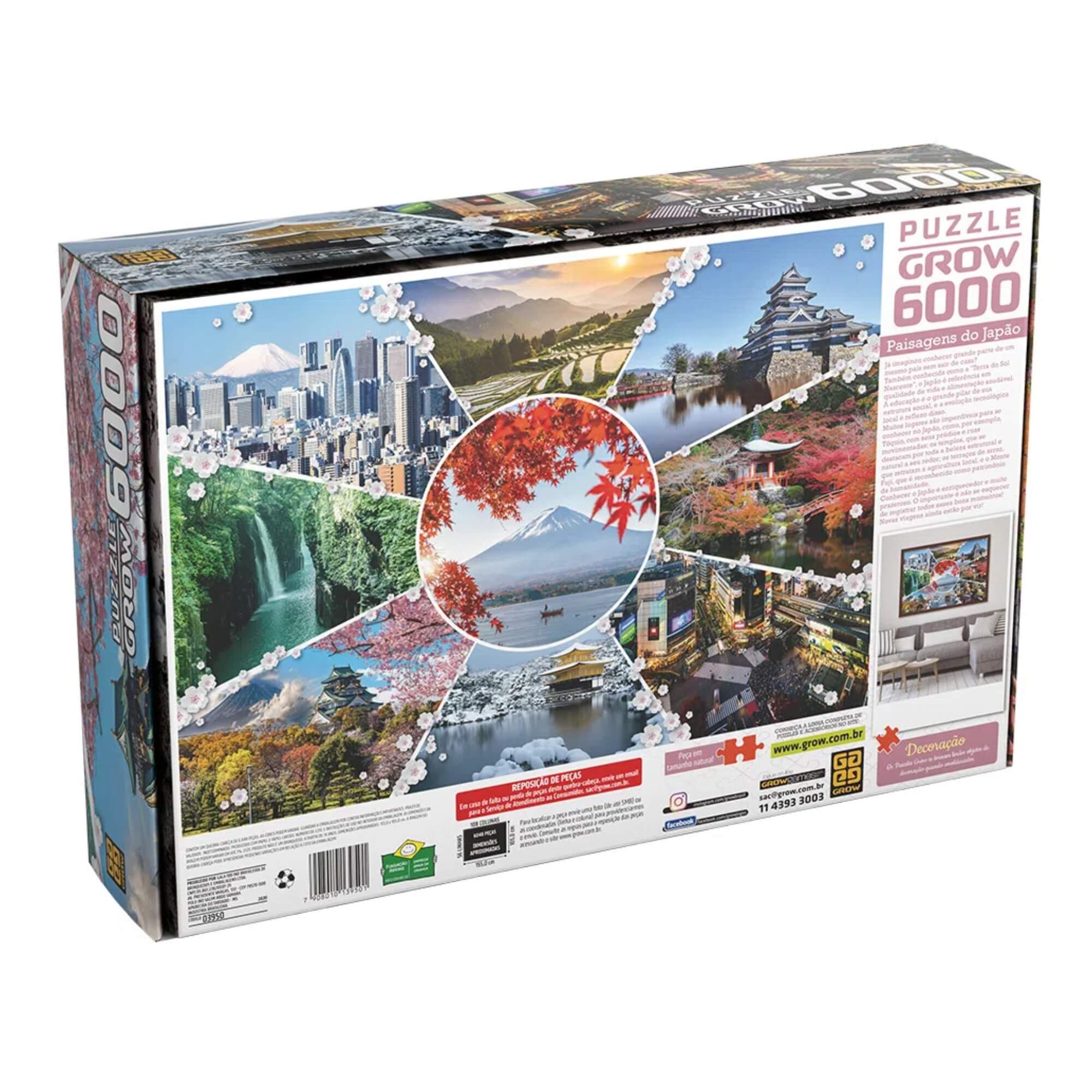 Quebra-Cabeça Puzzle Paisagens do Japão 6000 Peças Grow - 03950
