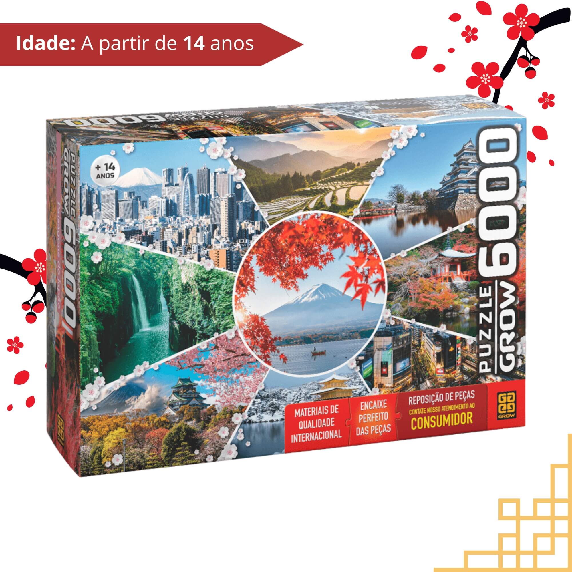 Quebra-Cabeça Puzzle Paisagens do Japão 6000 Peças Grow - 03950