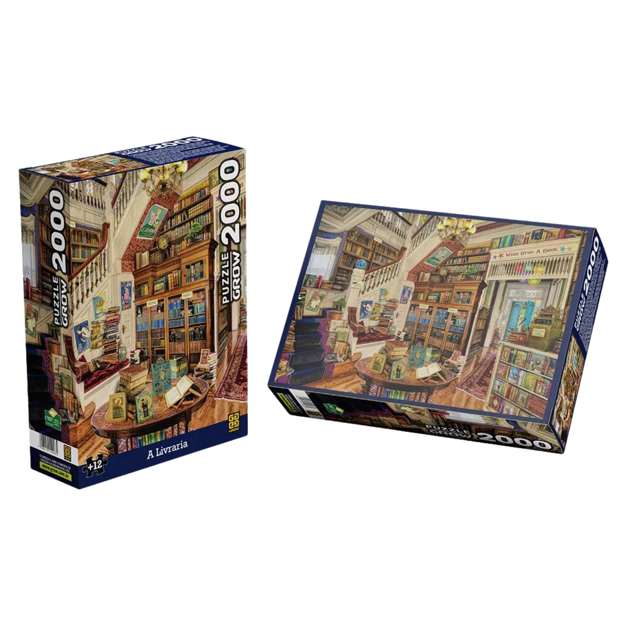 Brinquedo Infantil Quebra-Cabeça Puzzle A Livraria 2000 Peças Grow - 04096