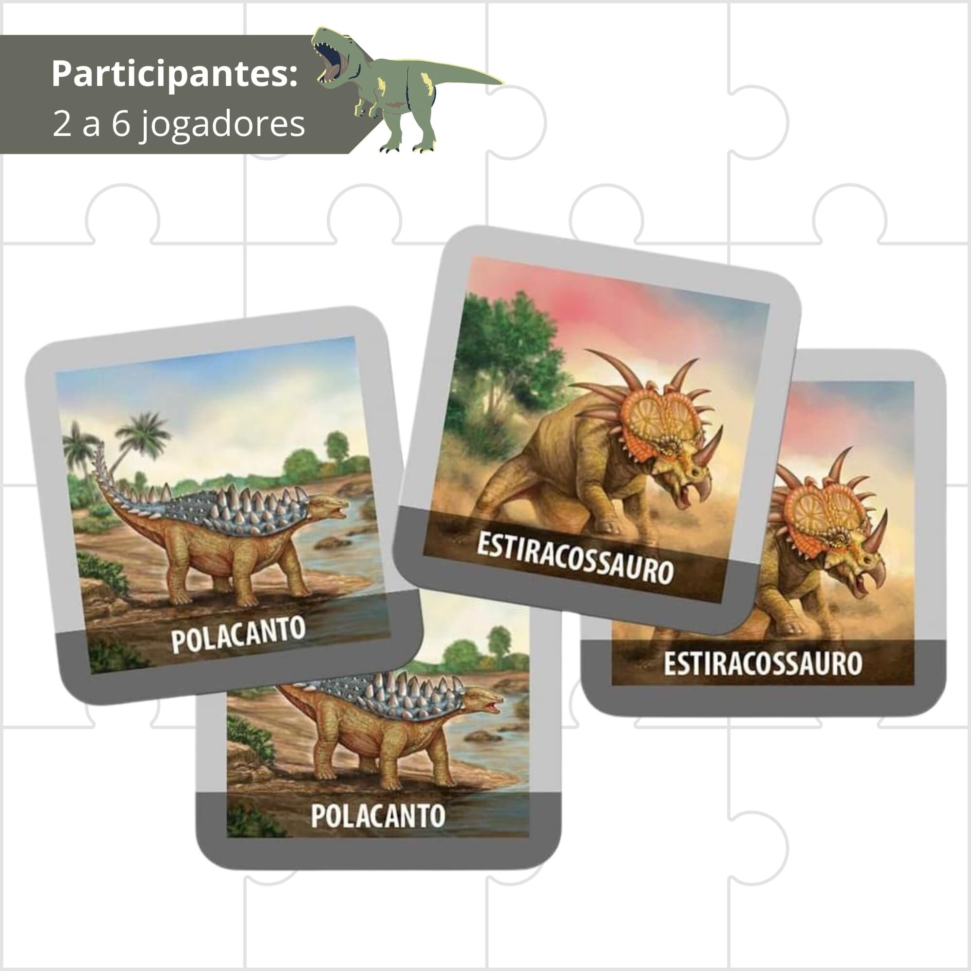 Brinquedo Jogo de Cartas Supermemória Dinossauros Grow - 04210