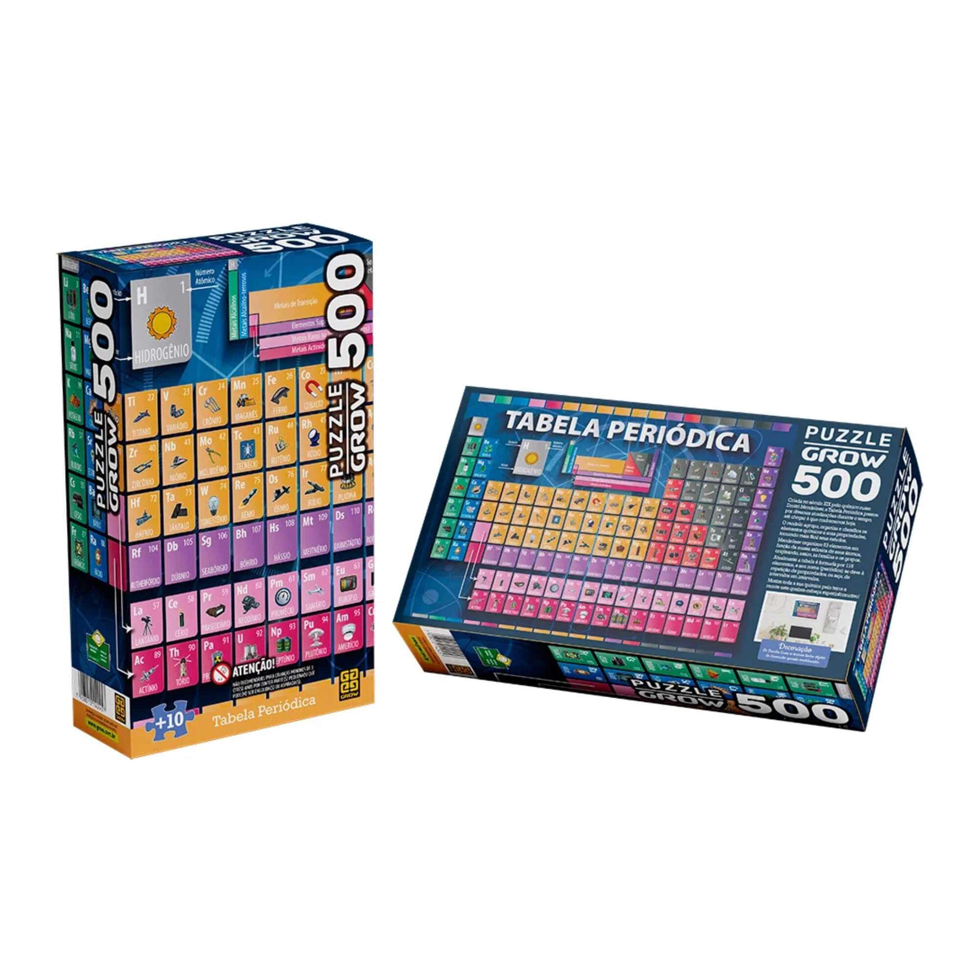 Quebra-Cabeça Puzzle Tabela Periódica 500 Peças Grow - 04245
