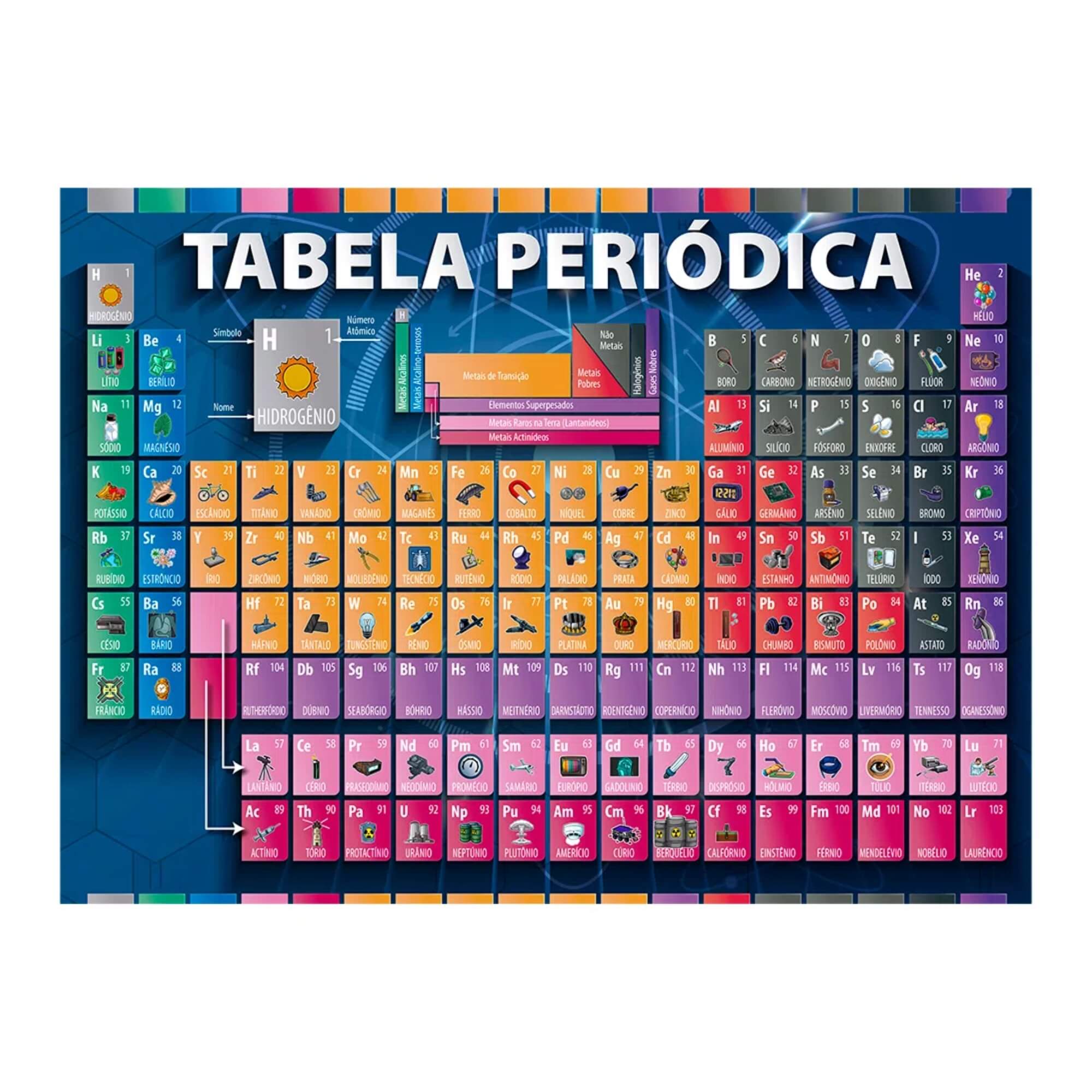 Quebra-Cabeça Puzzle Tabela Periódica 500 Peças Grow - 04245