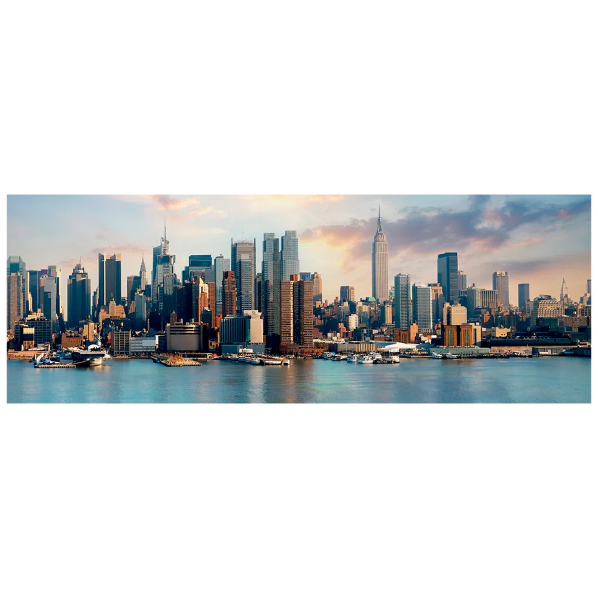 Quebra-Cabeça Puzzle 750 peças Panorama Entardecer em Nova York Grow - 04259