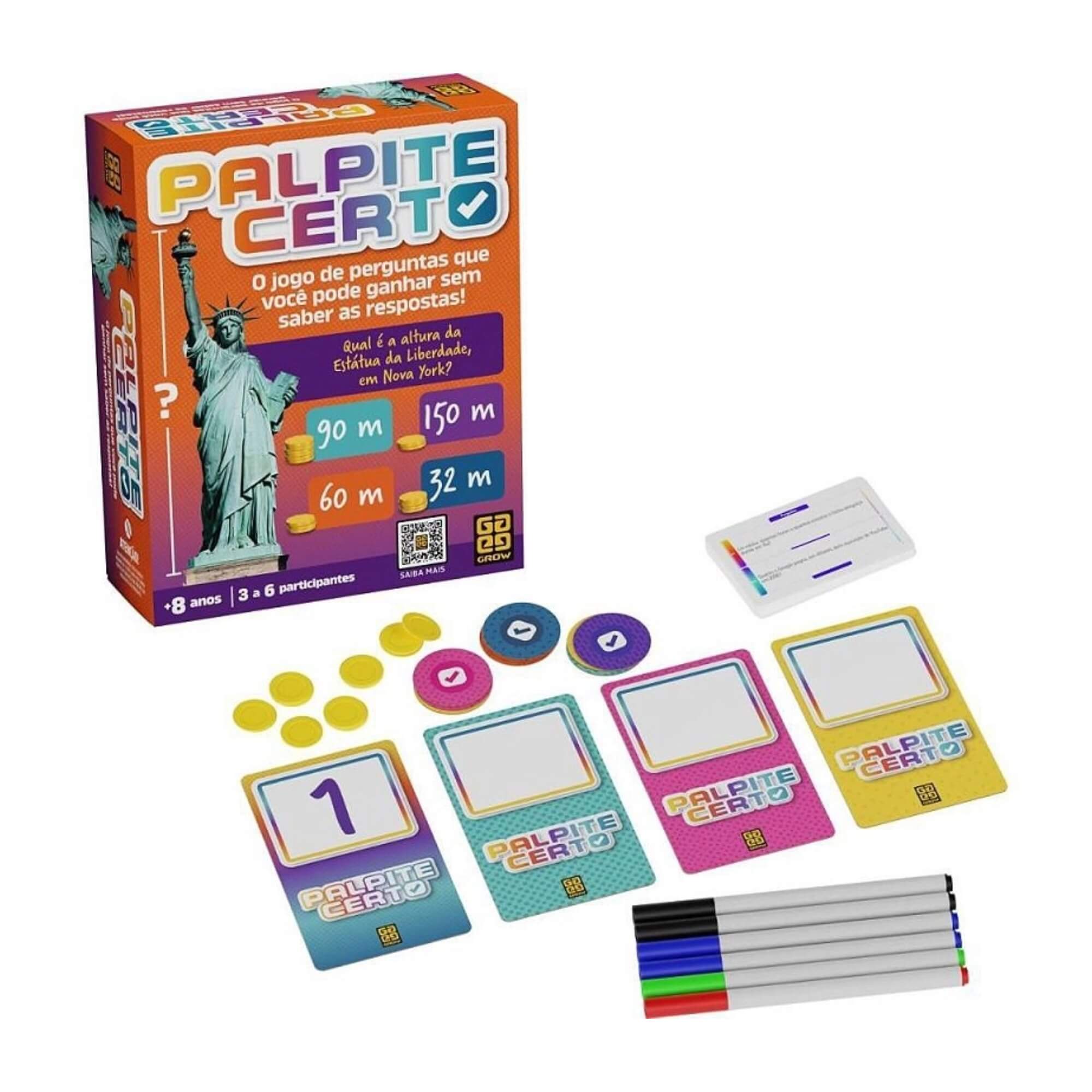 Jogo de Cartas Palpite Certo Grow - 04358