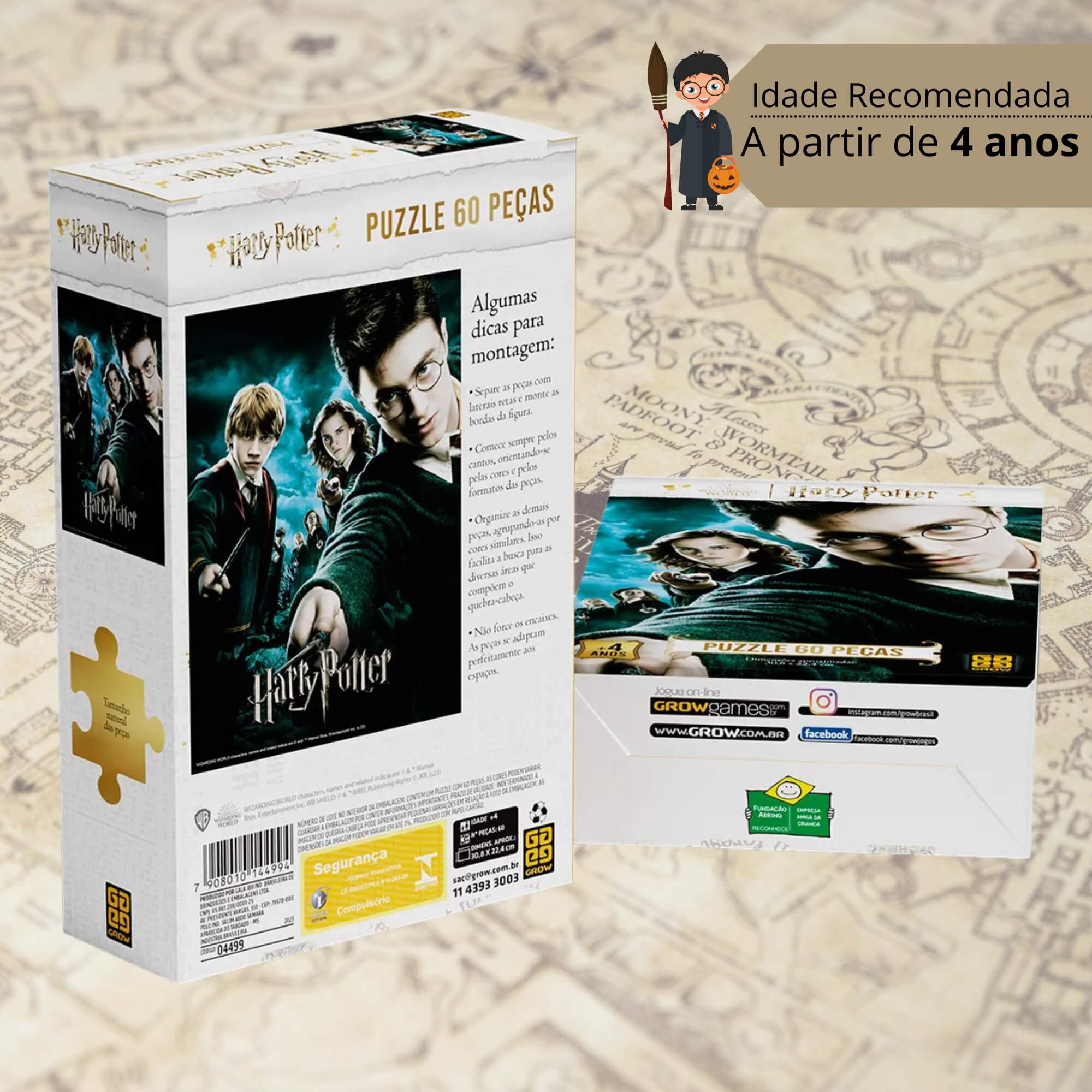Quebra-Cabeça Puzzle Harry Potter 60 peças Grow - 04499