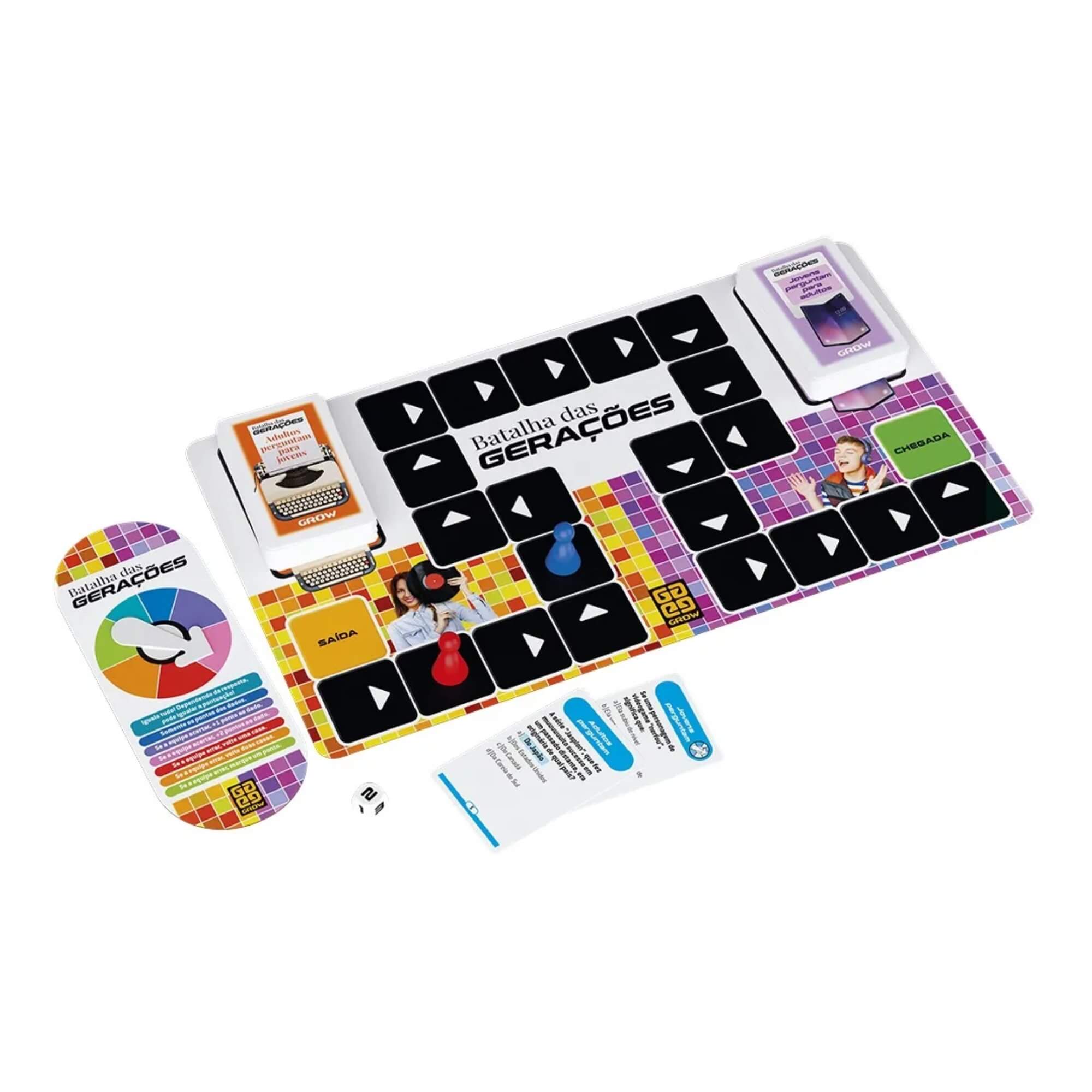 Jogo de Tabuleiro Batalha das Gerações Grow - 04550
