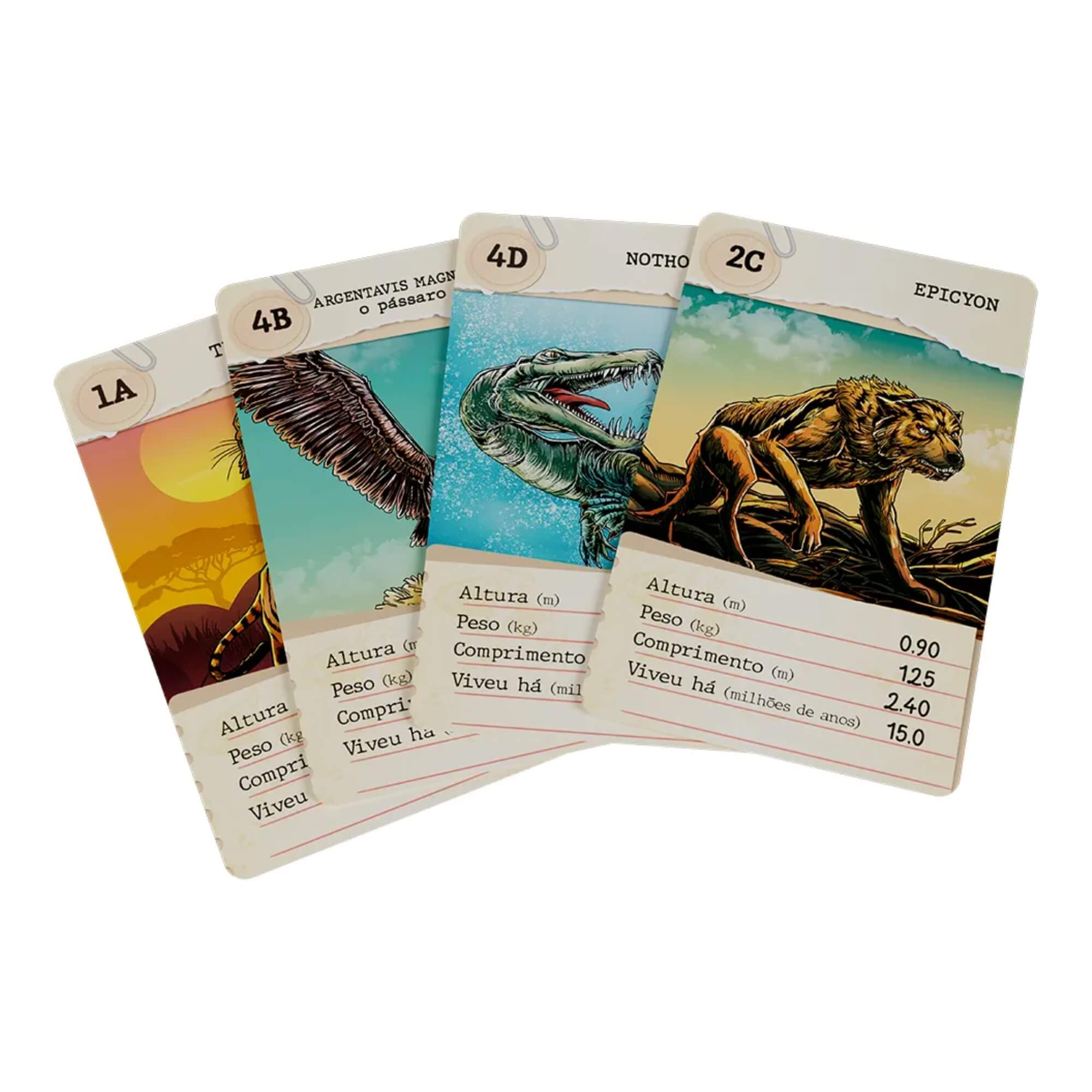 Brinquedo Infantil Jogo de Cartas Super Trunfo Feras Extintas Grow - 04556