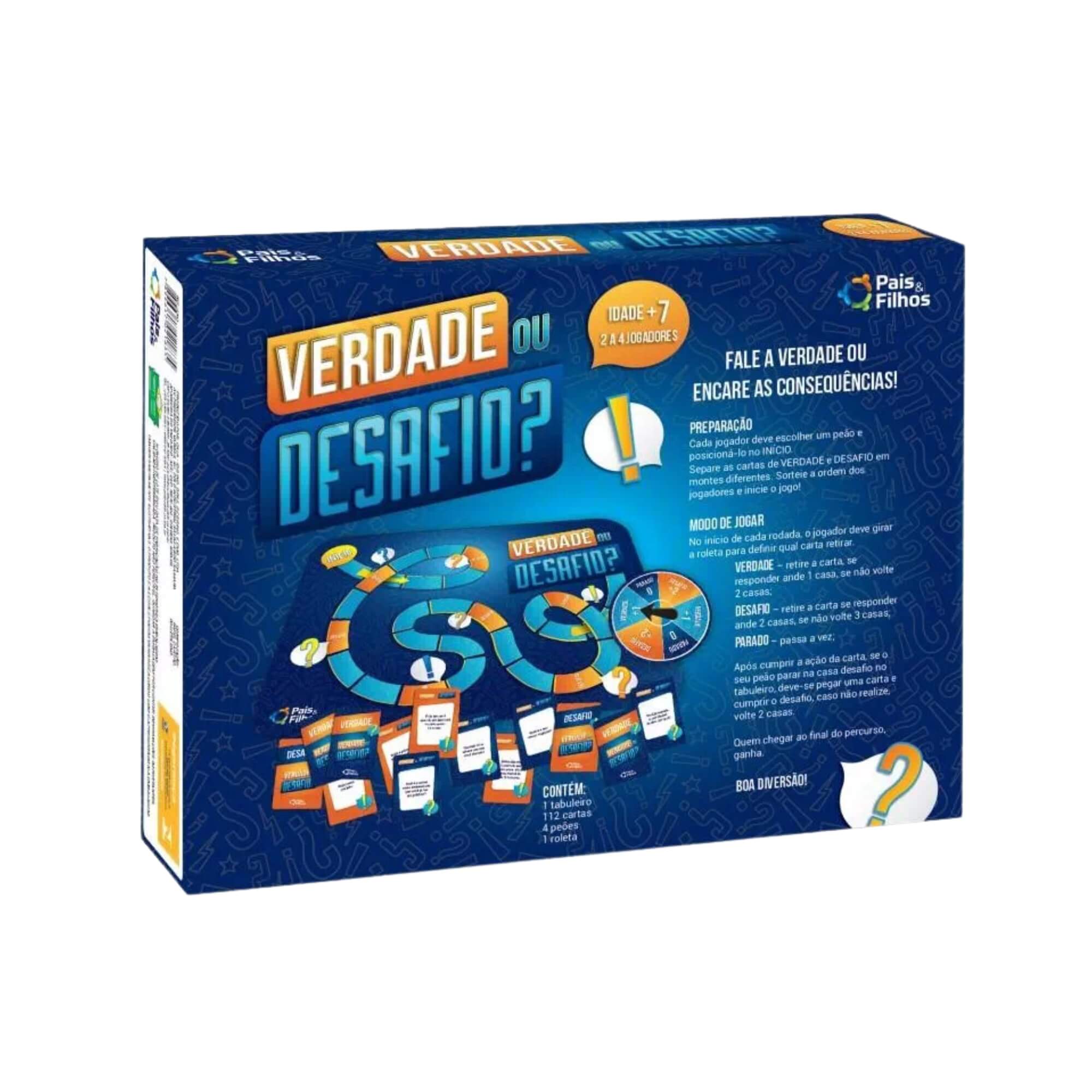 Jogo de Tabuleiro Verdade ou Desafio? Pais e Filhos - 2183-1