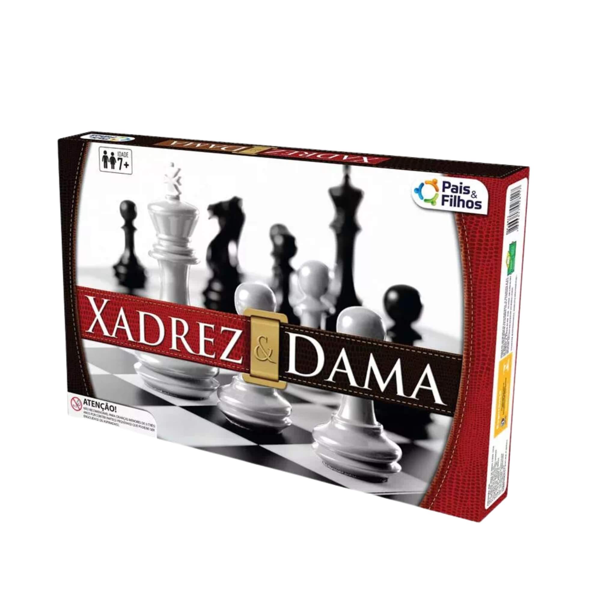 Jogo Clássico Xadrez e Dama Pais e Filhos - 2811-1