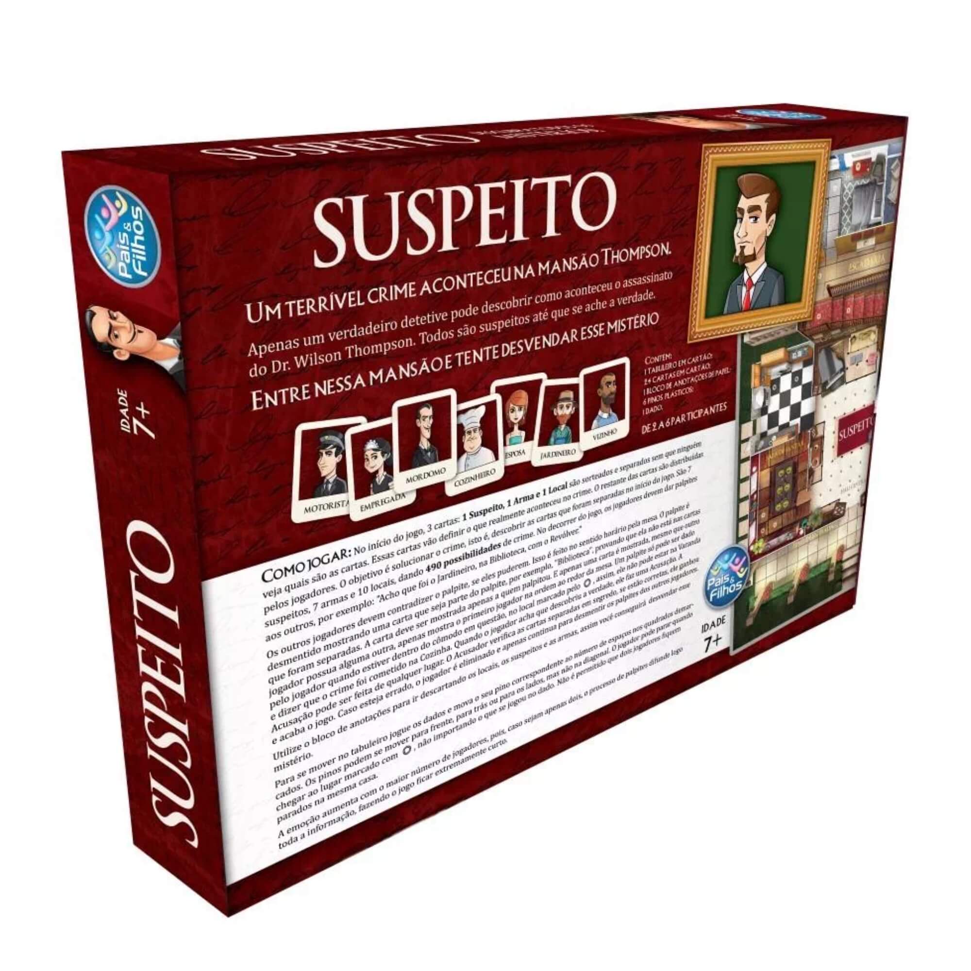 Jogo de Tabuleiro Suspeito Pais e Filhos - 2866-1