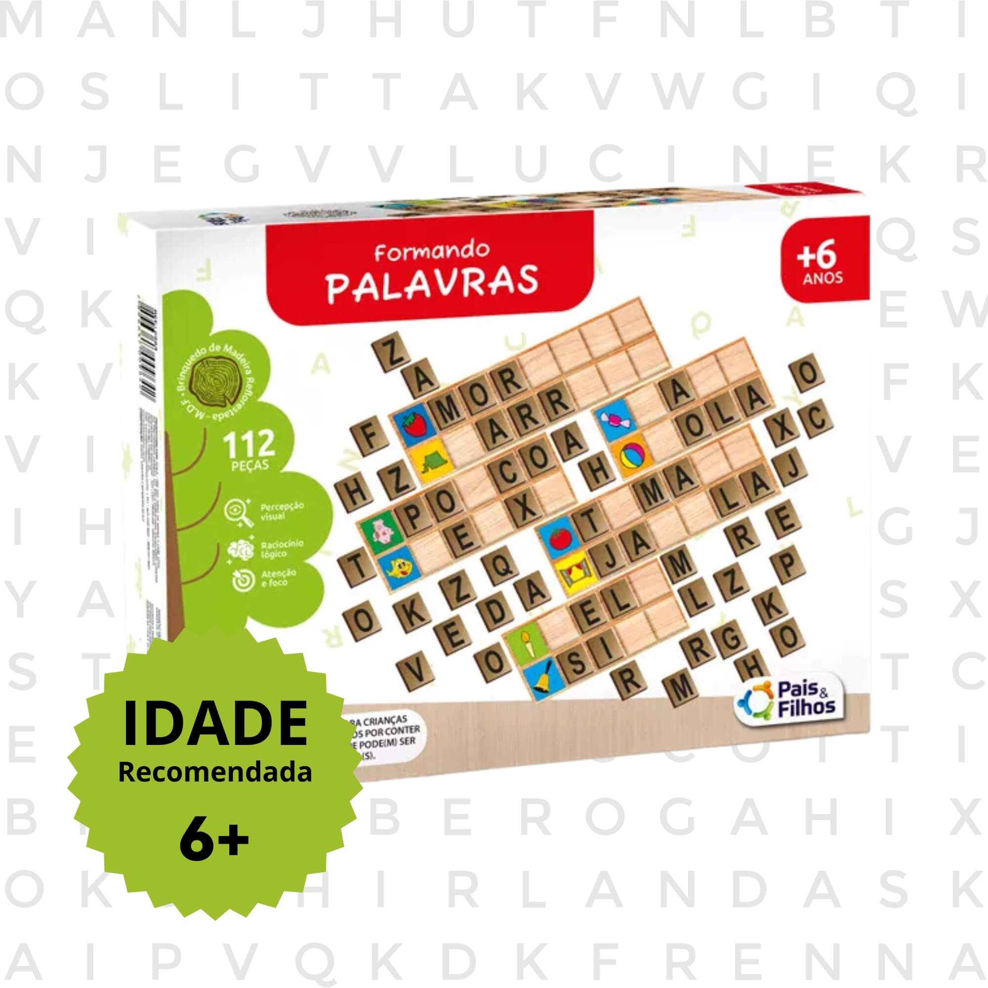 Jogo Educativo Formando Palavras Pais e Filhos - 2906-1
