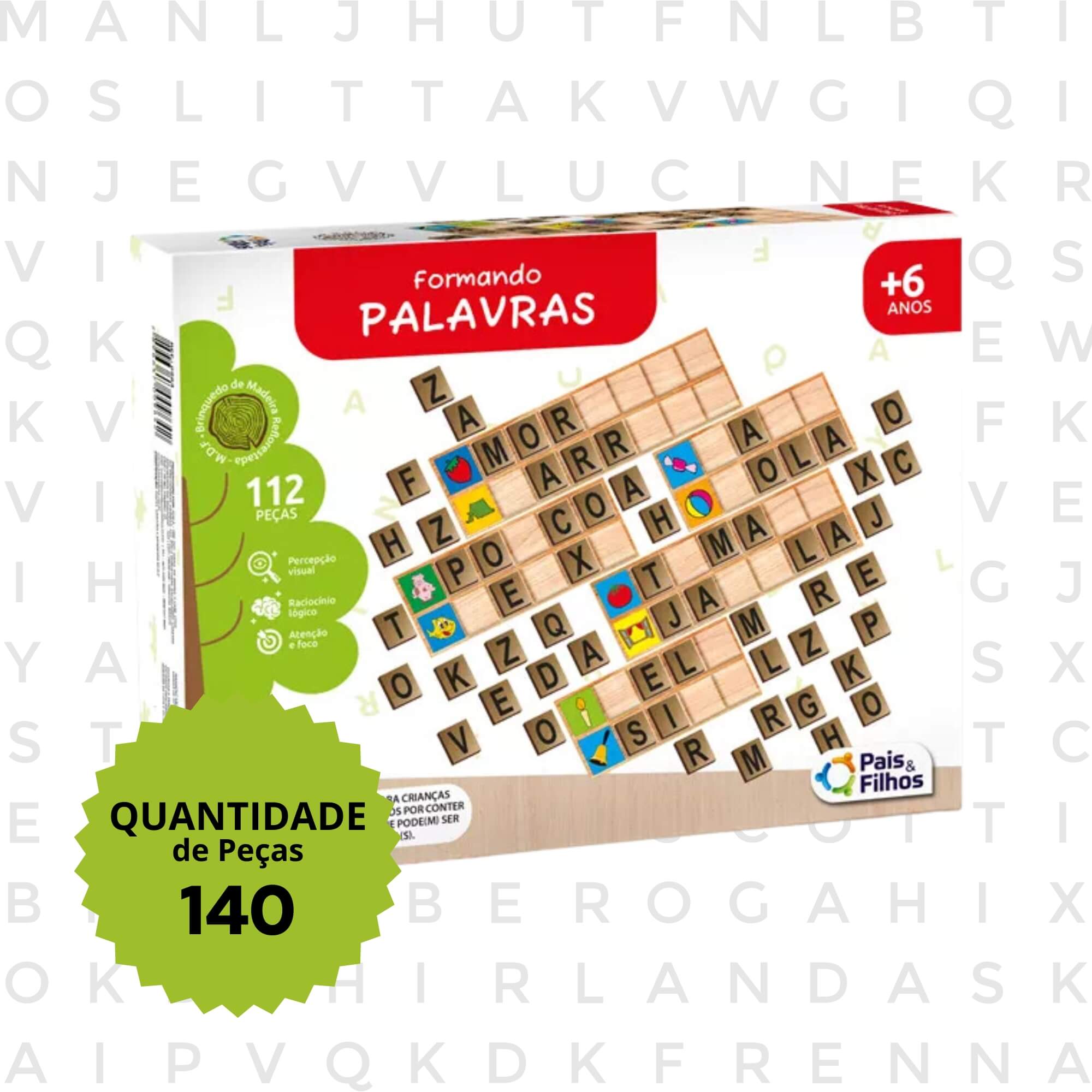 Jogo Educativo Formando Palavras Pais e Filhos - 2906-1