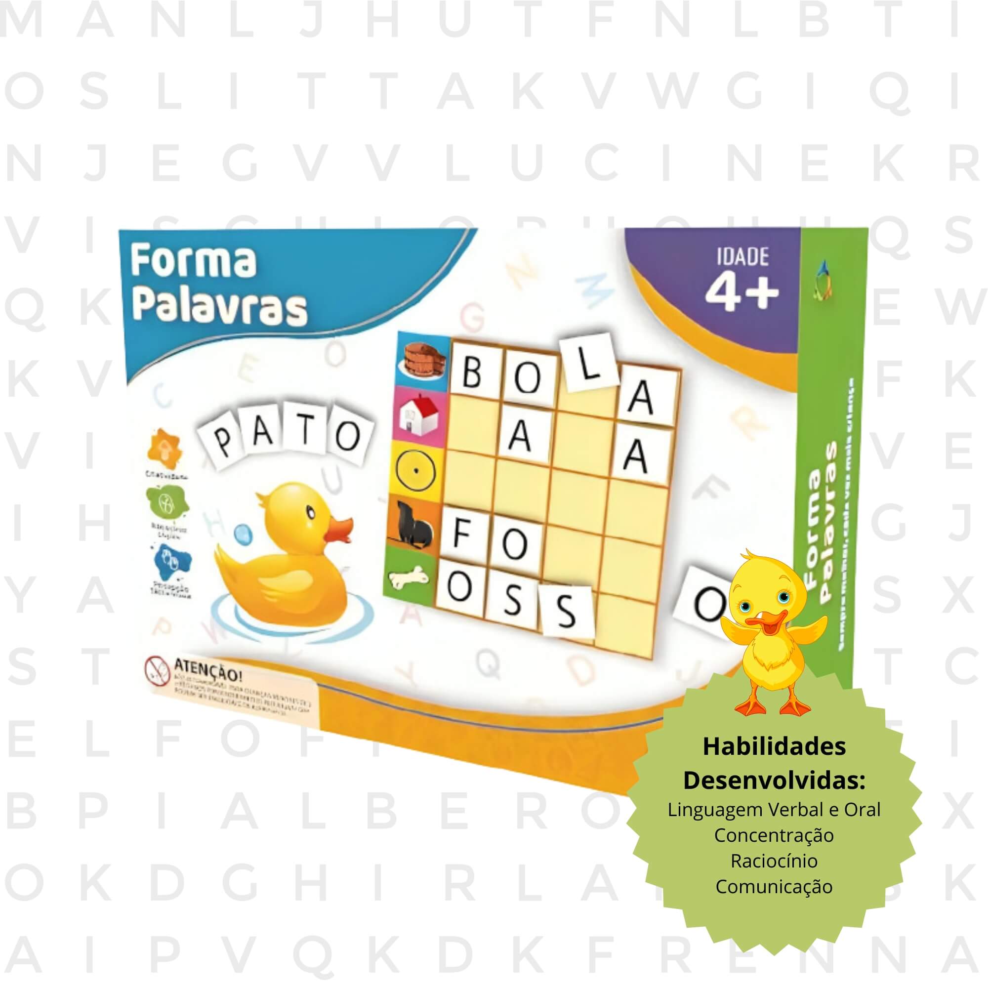 Jogo Didático Infantil Forma Palavras Pais e Filhos - 3003-1