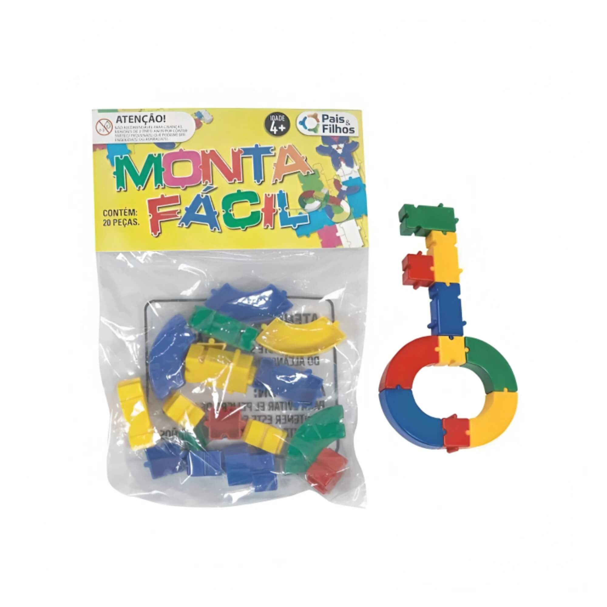 Jogo Infantil Monta Fácil 20 Peças Pais e Filhos - 3706-1