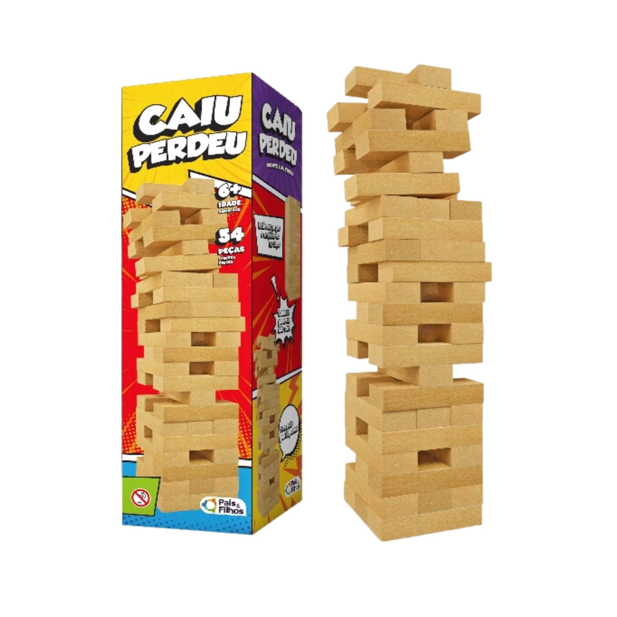 Jogo Caiu Perdeu 54 Peças Pais e Filhos - 7460-1