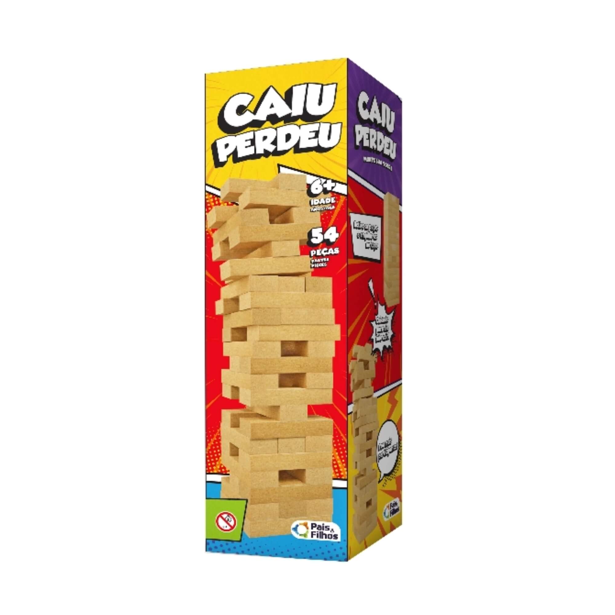 Jogo Caiu Perdeu 54 Peças Pais e Filhos - 7460-1