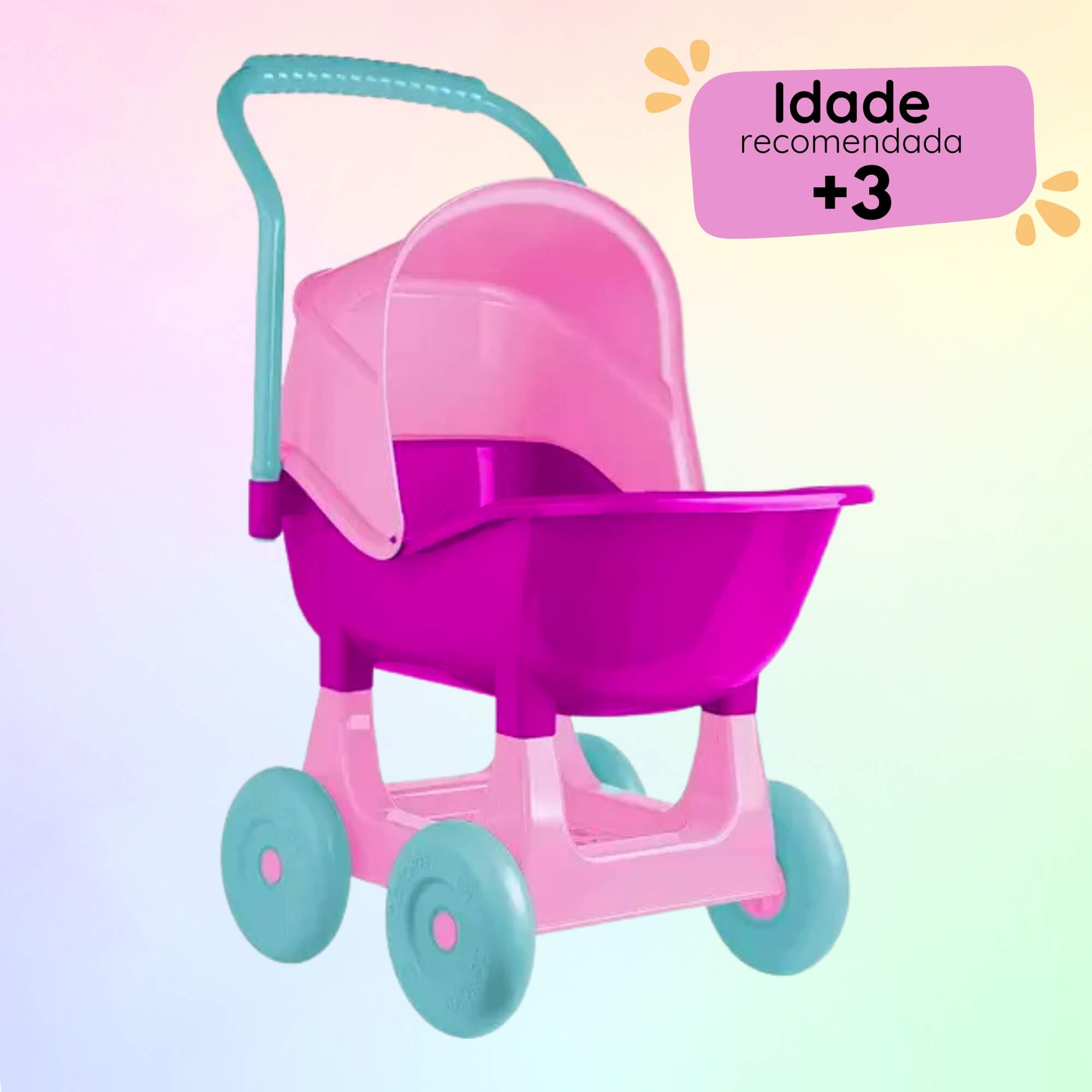 Brinquedo Carrinho de Boneca Cry Babies Cotiplás - 2714