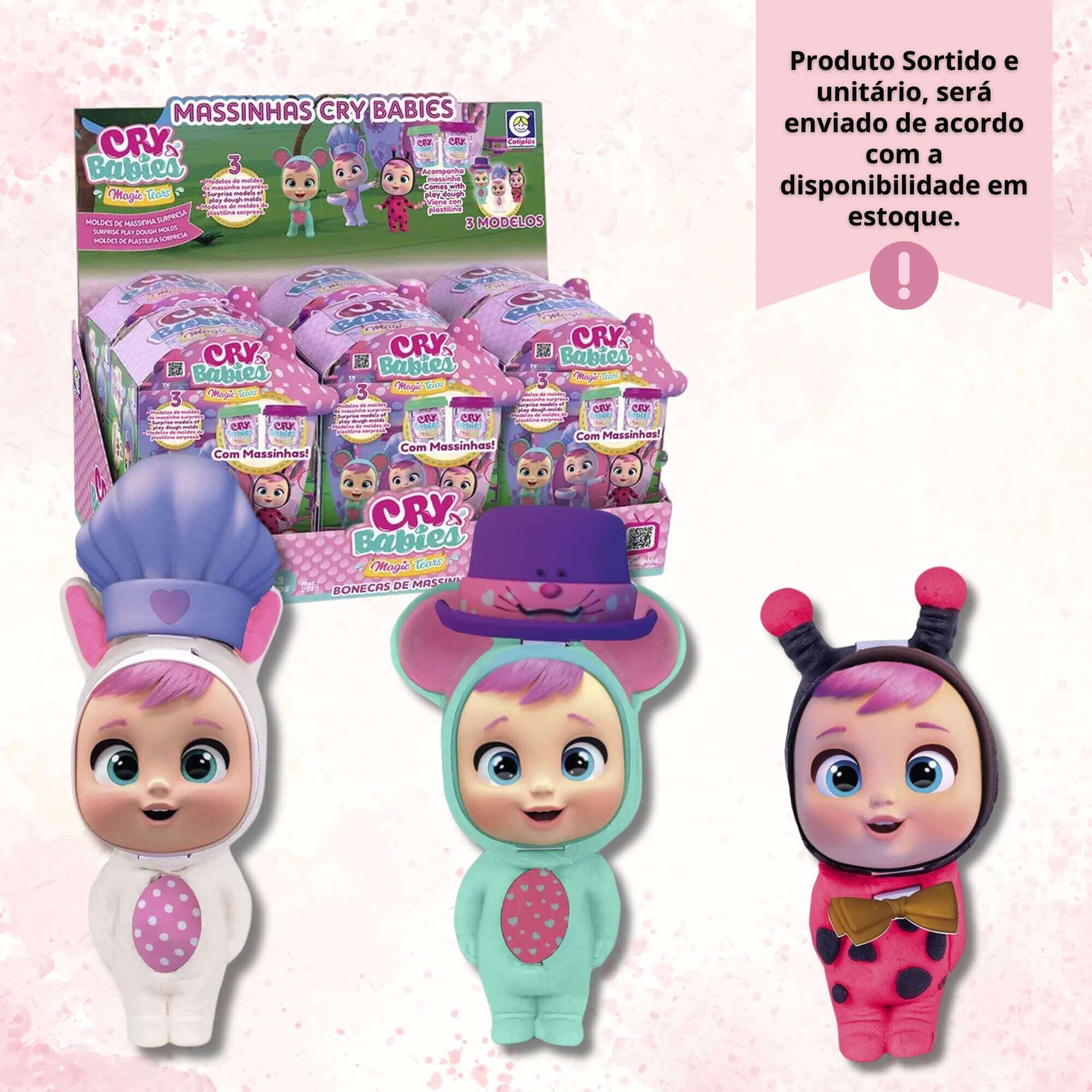 Brinquedo Infantil Massinha Cry Babies Surprise Sortido e Unitário Cotiplás - 2715