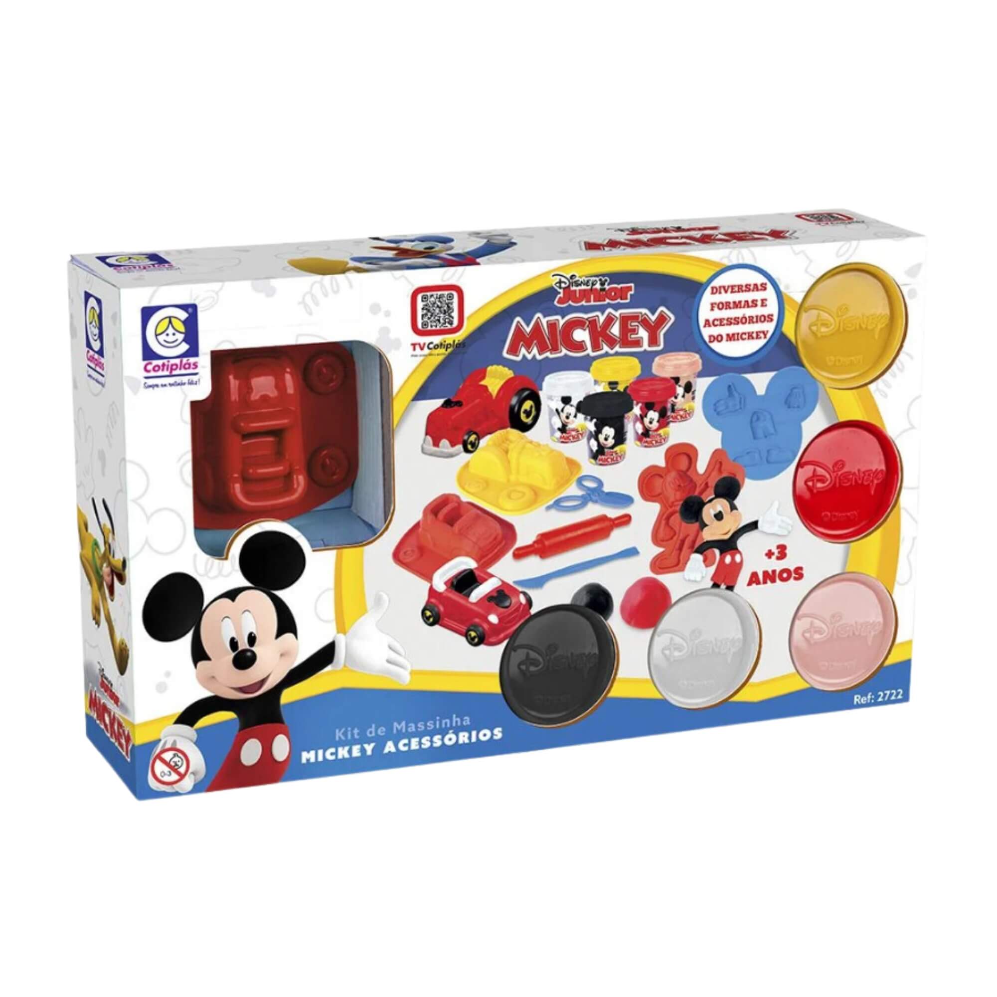 Brinquedo Infantil Kit Massinha do Mickey com Acessórios Cotiplás - 2722