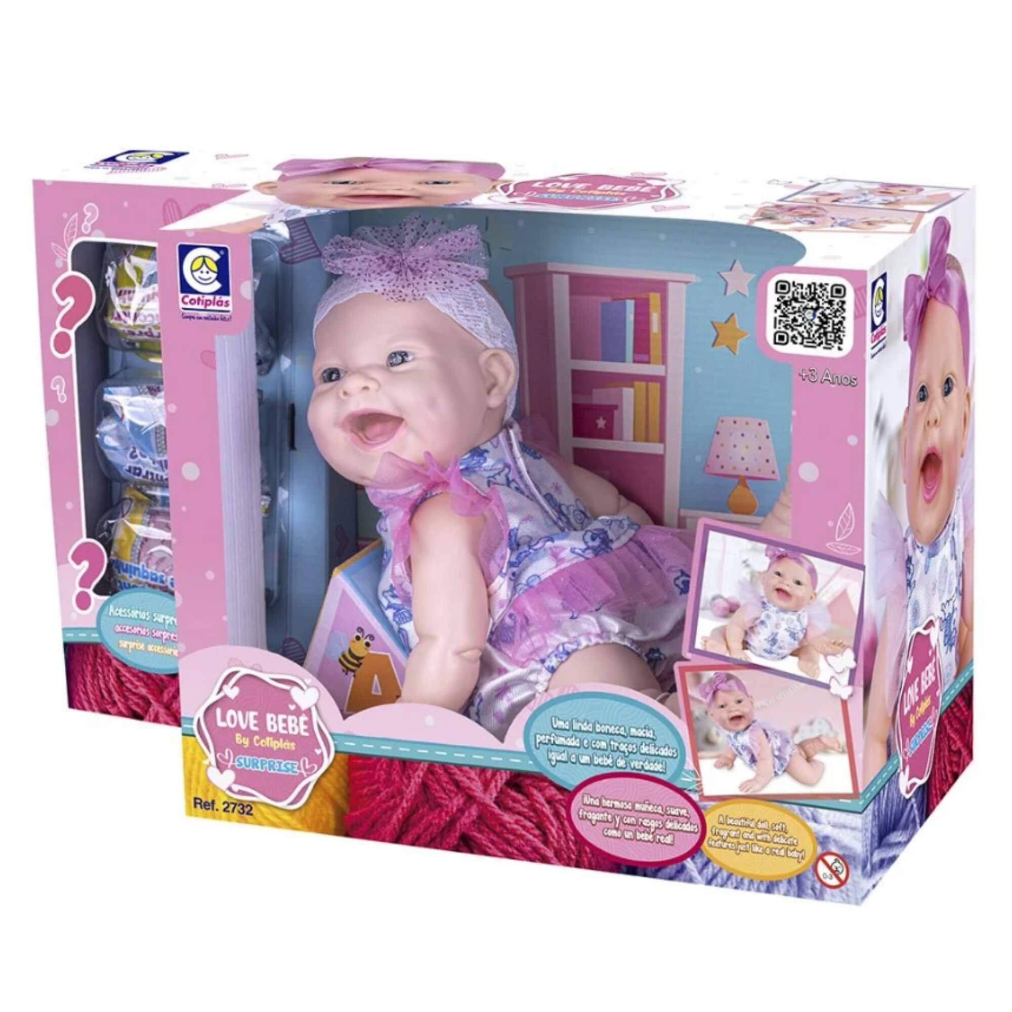 Boneca Infantil Love Bebê by Surprise Cotiplás - 2732