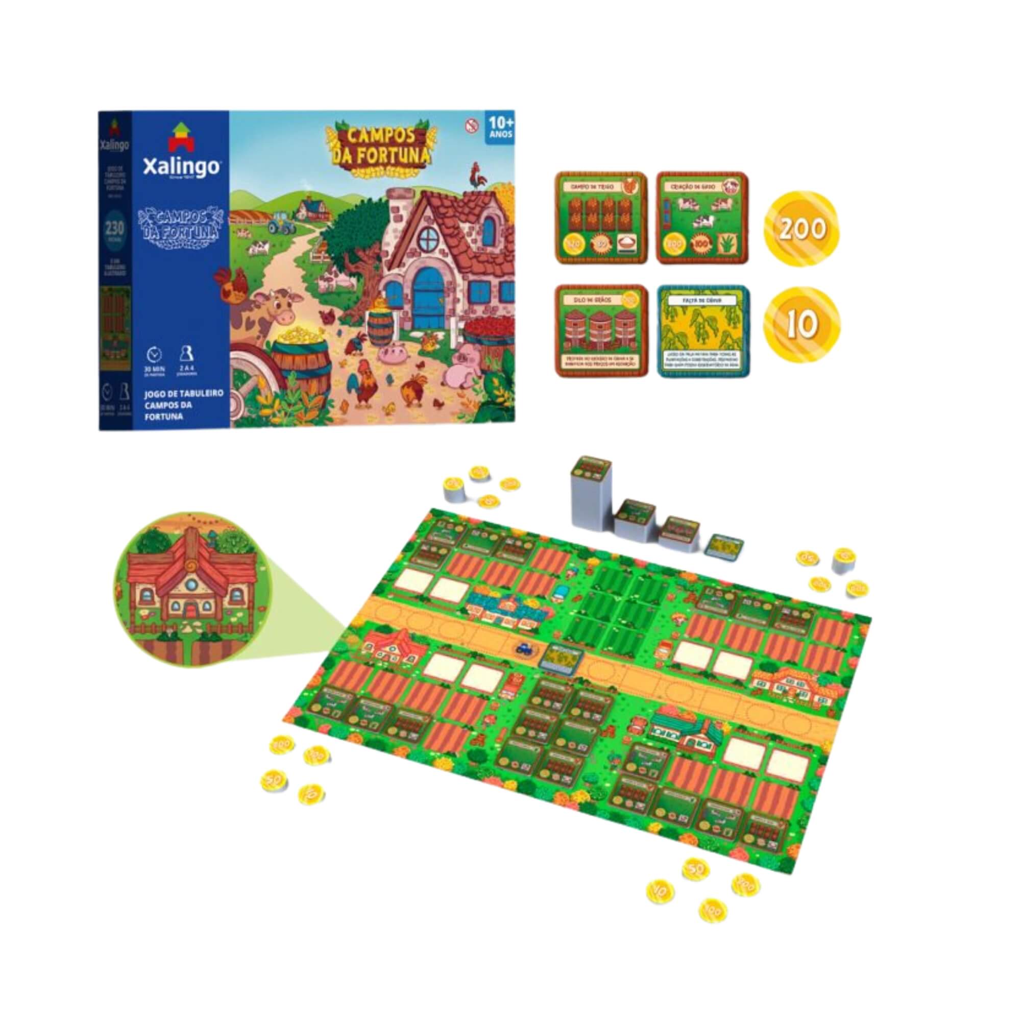 Jogo de Tabuleiro Infantil Campos da Fortuna Xalingo - 12732