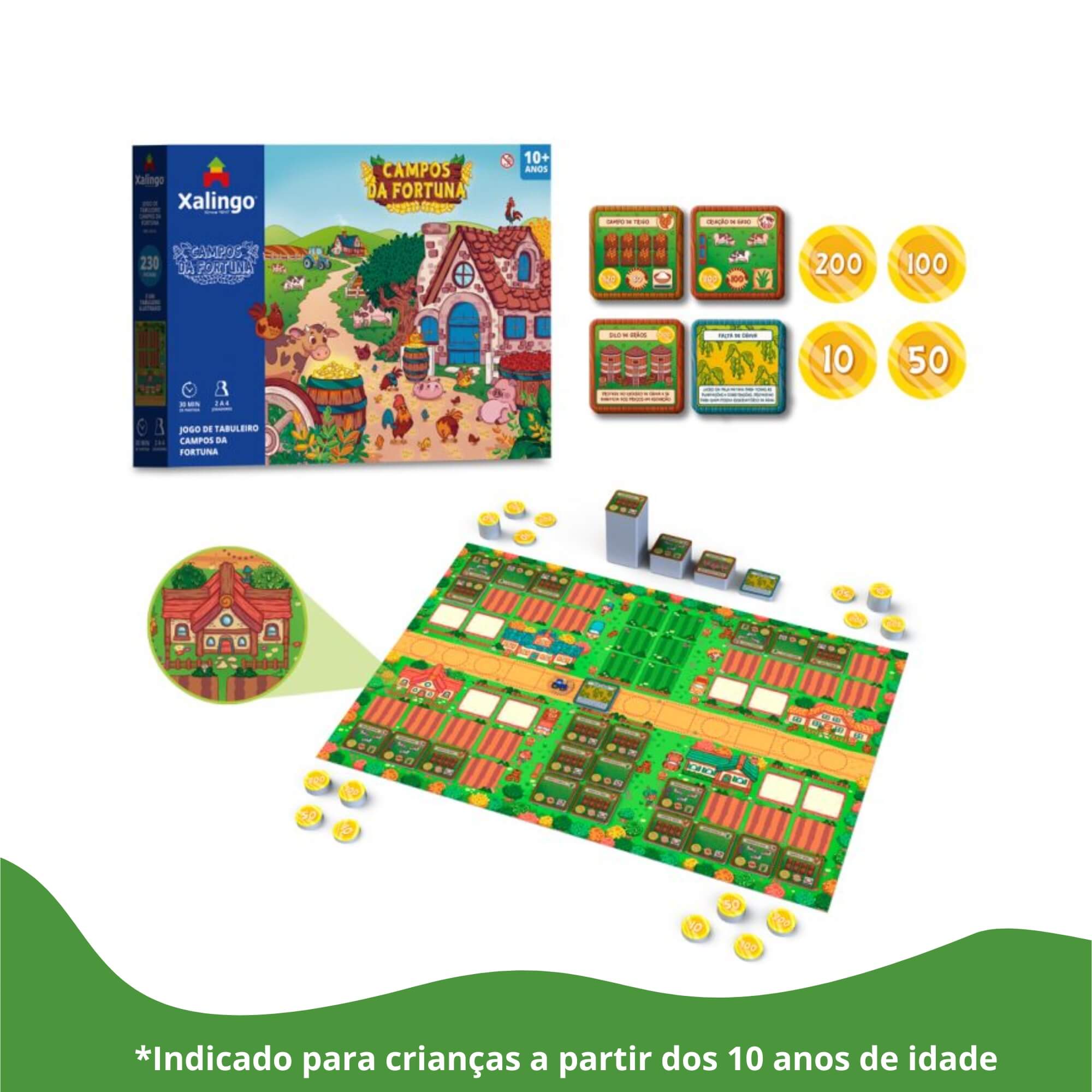 Jogo de Tabuleiro Infantil Campos da Fortuna Xalingo - 12732