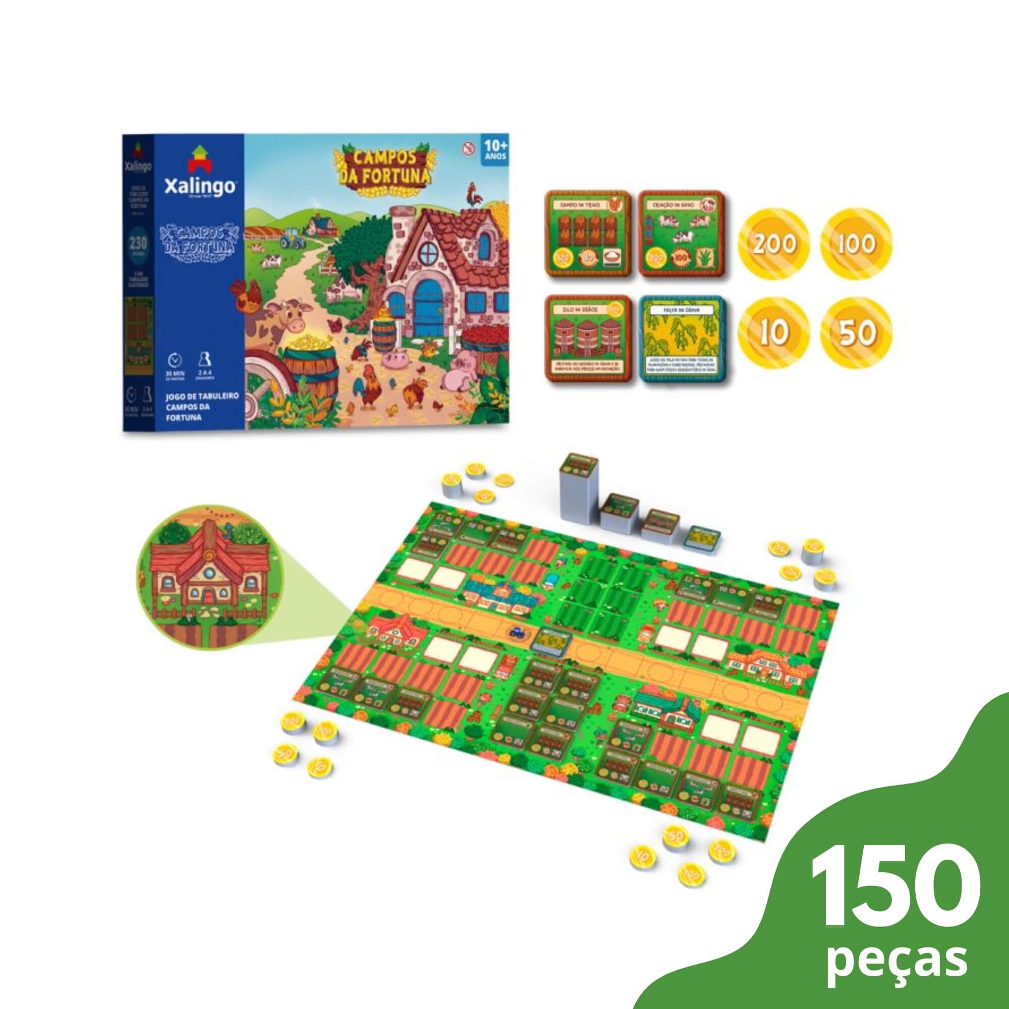 Jogo de Tabuleiro Infantil Campos da Fortuna Xalingo - 12732