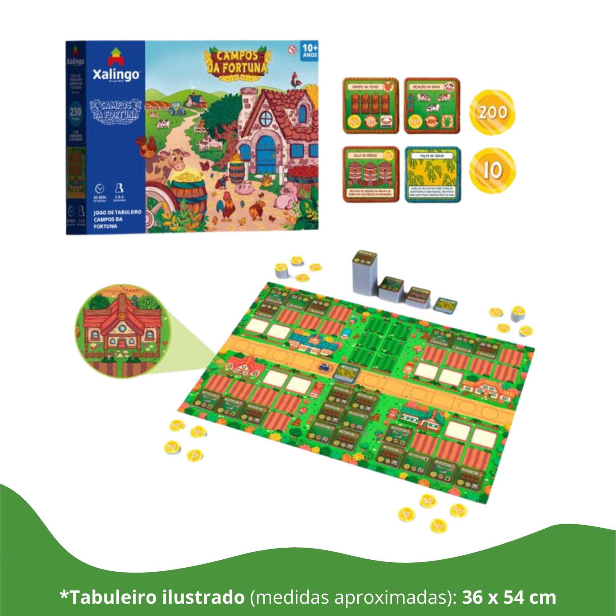Jogo de Tabuleiro Infantil Campos da Fortuna Xalingo - 12732