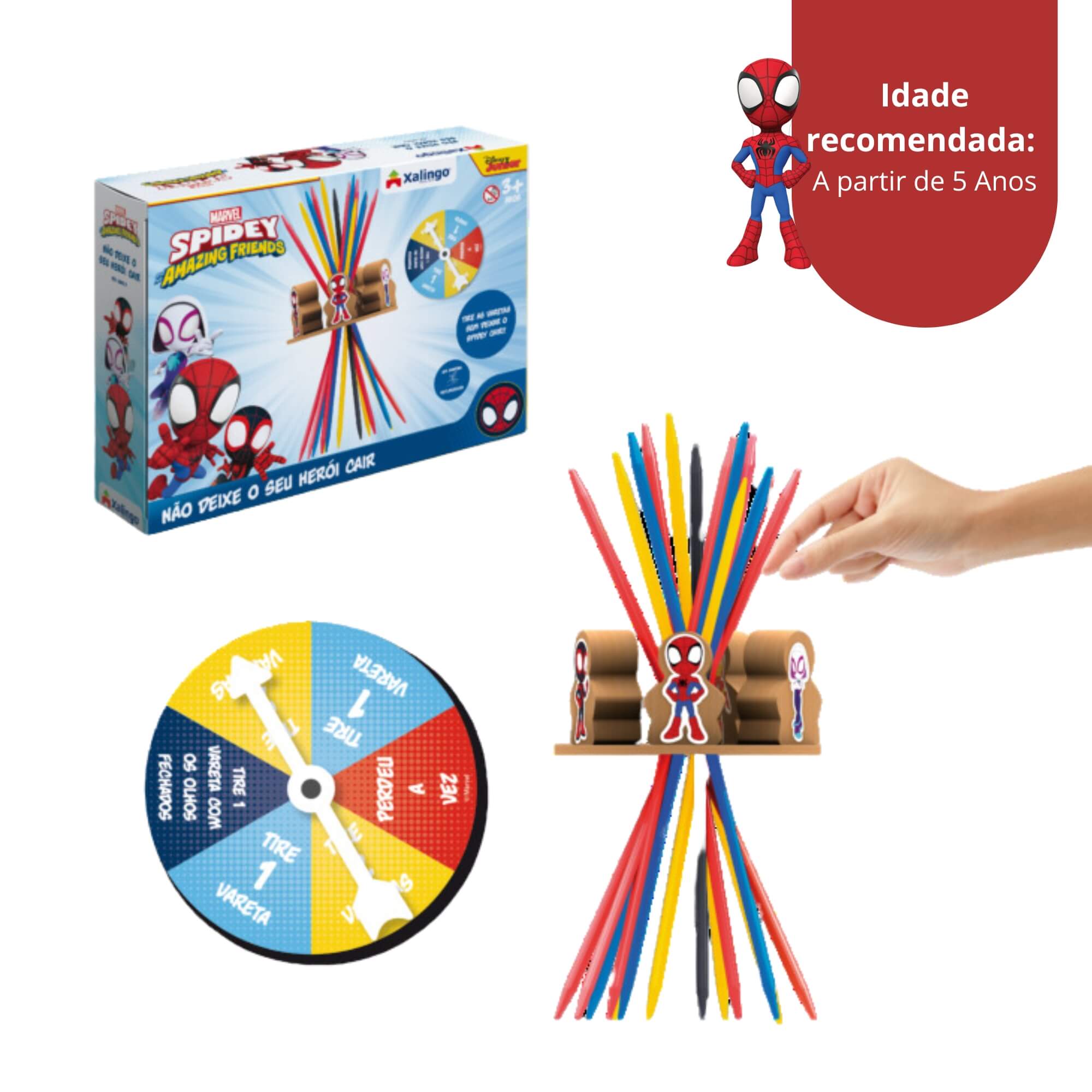 Jogo Infantil Não Deixe o seu Herói Cair Spidey Amazing Friends Xalingo - 68009