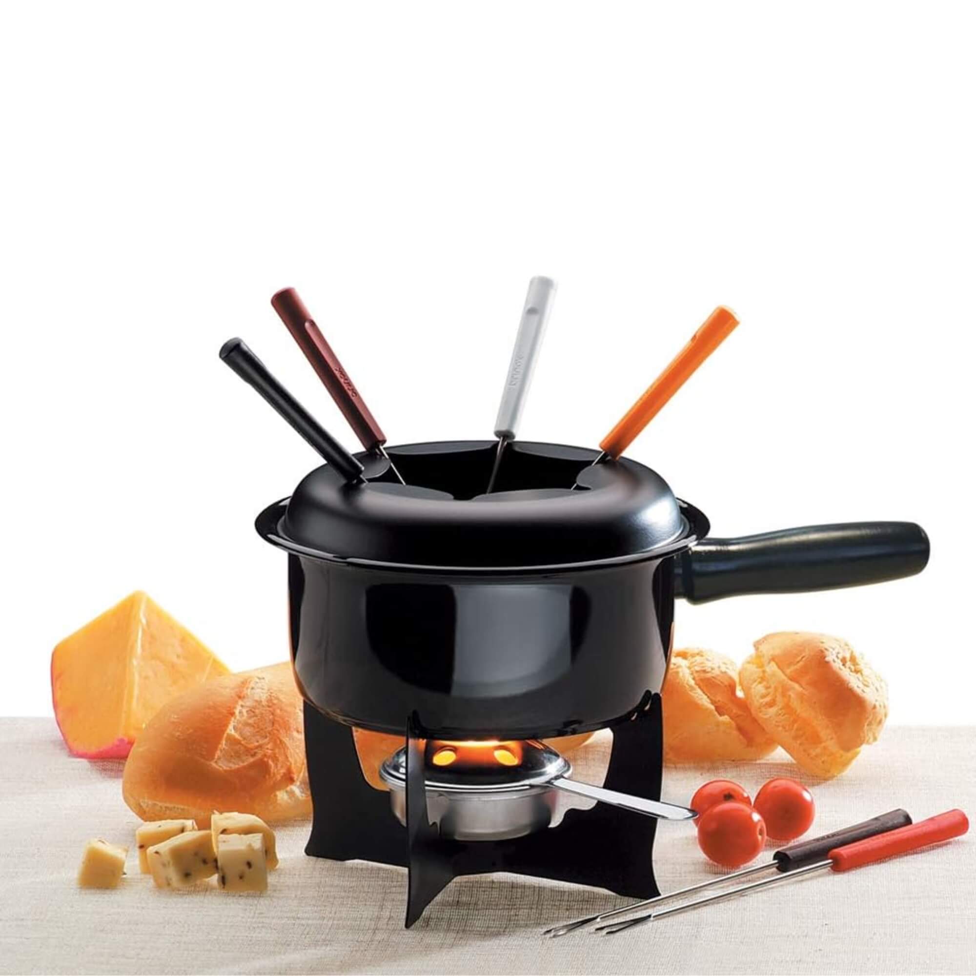 Conjunto para Fondue com 10 Peças Preto Brinox - 1214/116