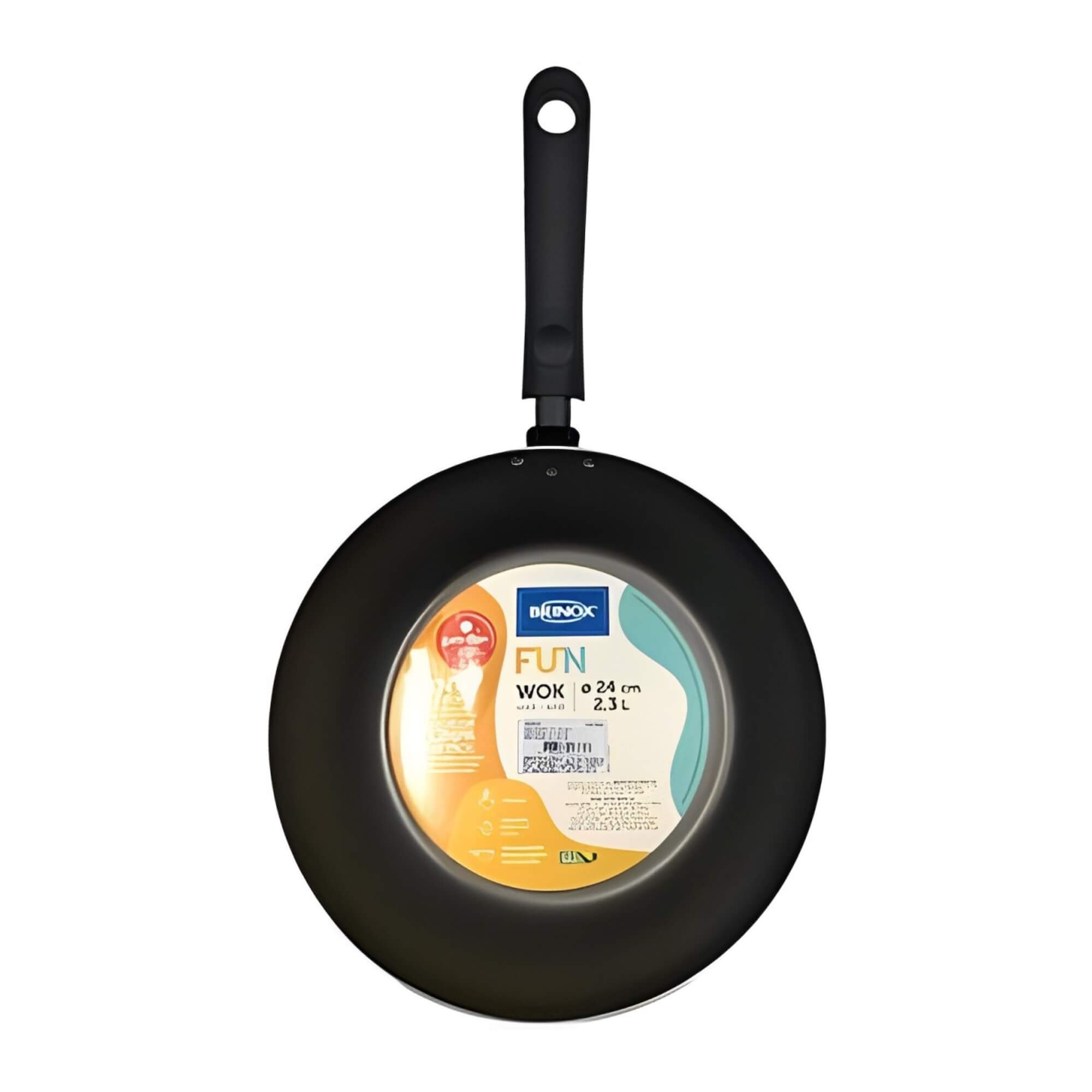 Frigideira Wok Alumínio Antiaderente 24cm 2,3L Fun Cereja Brinox - 7232/358