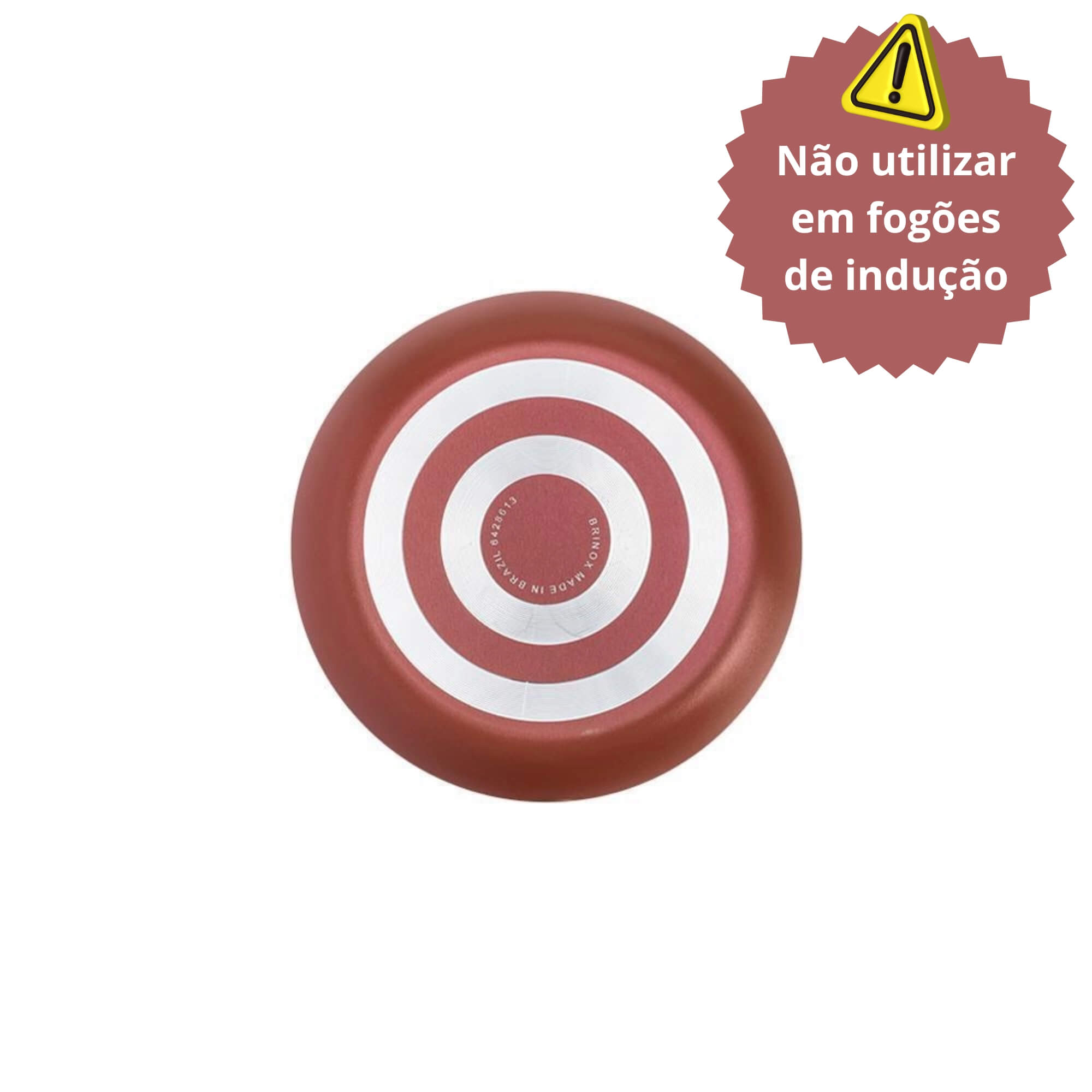 Frigideira Wok Alumínio Antiaderente 24cm 2,3L Fun Terracota Brinox - 7232/359