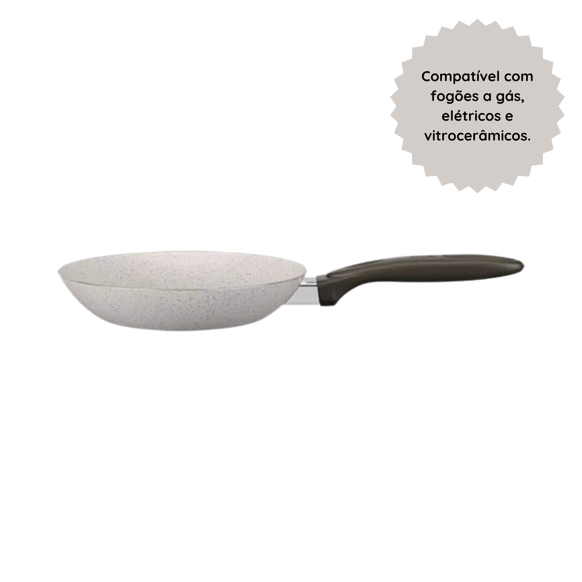 Frigideira 20cm Revestimento Cerâmico Antiaderente Ceramic Life Suprema Vanilla Brinox - 7244/352 (N/A)