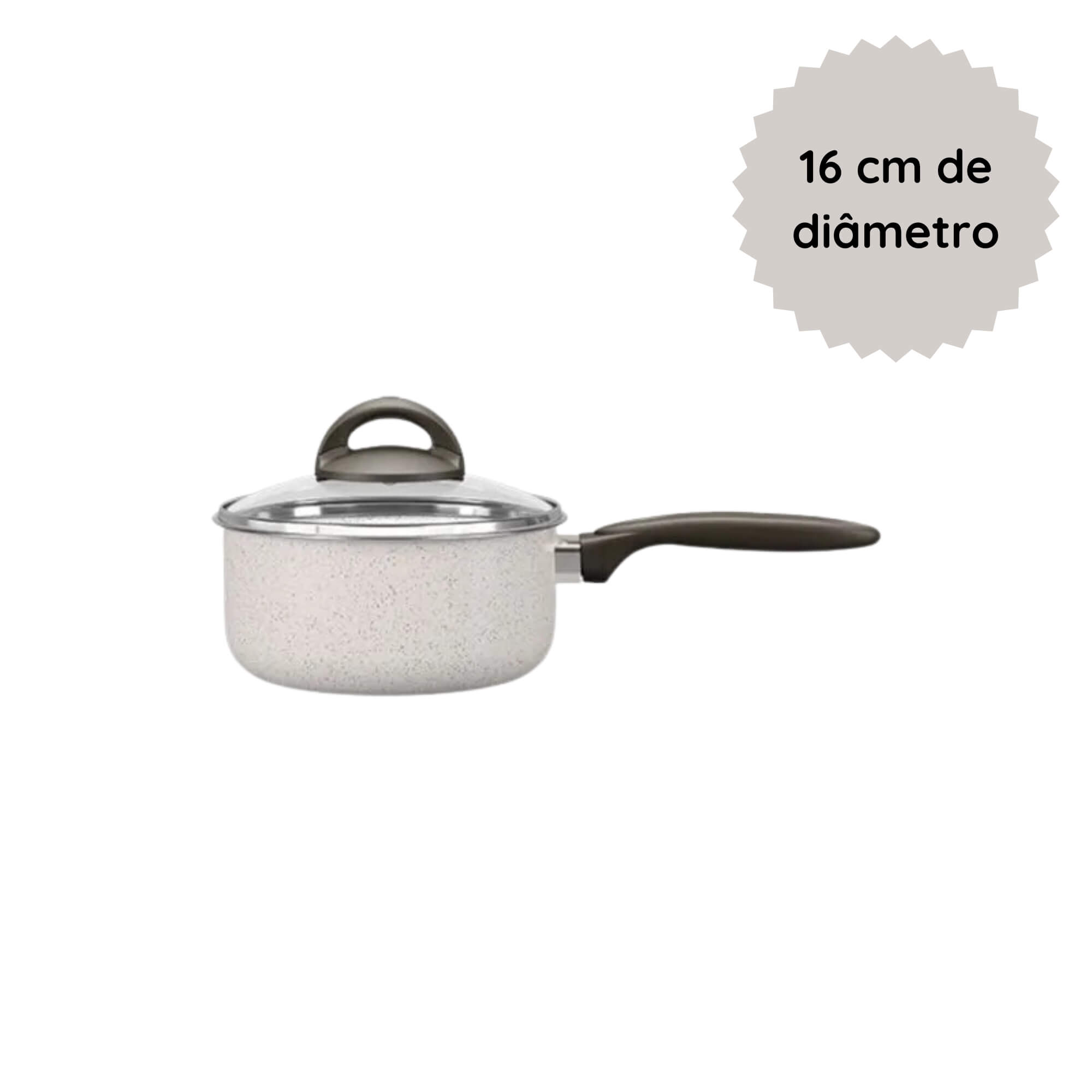 Panela com Tampa 16cm Antiaderente Ceramic Life Suprema Vanilla Brinox - 7244/360 (N/A)