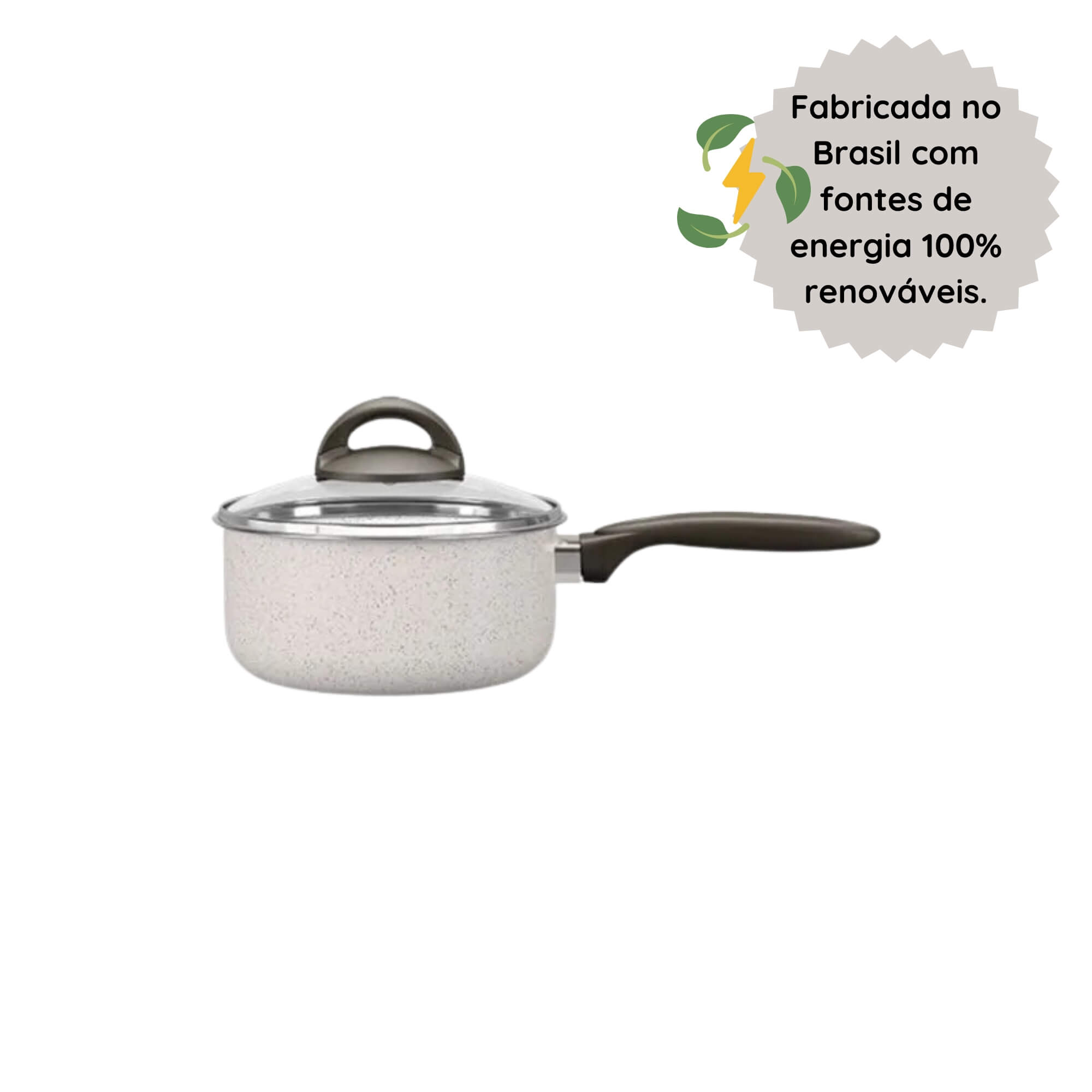 Panela com Tampa 16cm Antiaderente Ceramic Life Suprema Vanilla Brinox - 7244/360 (N/A)