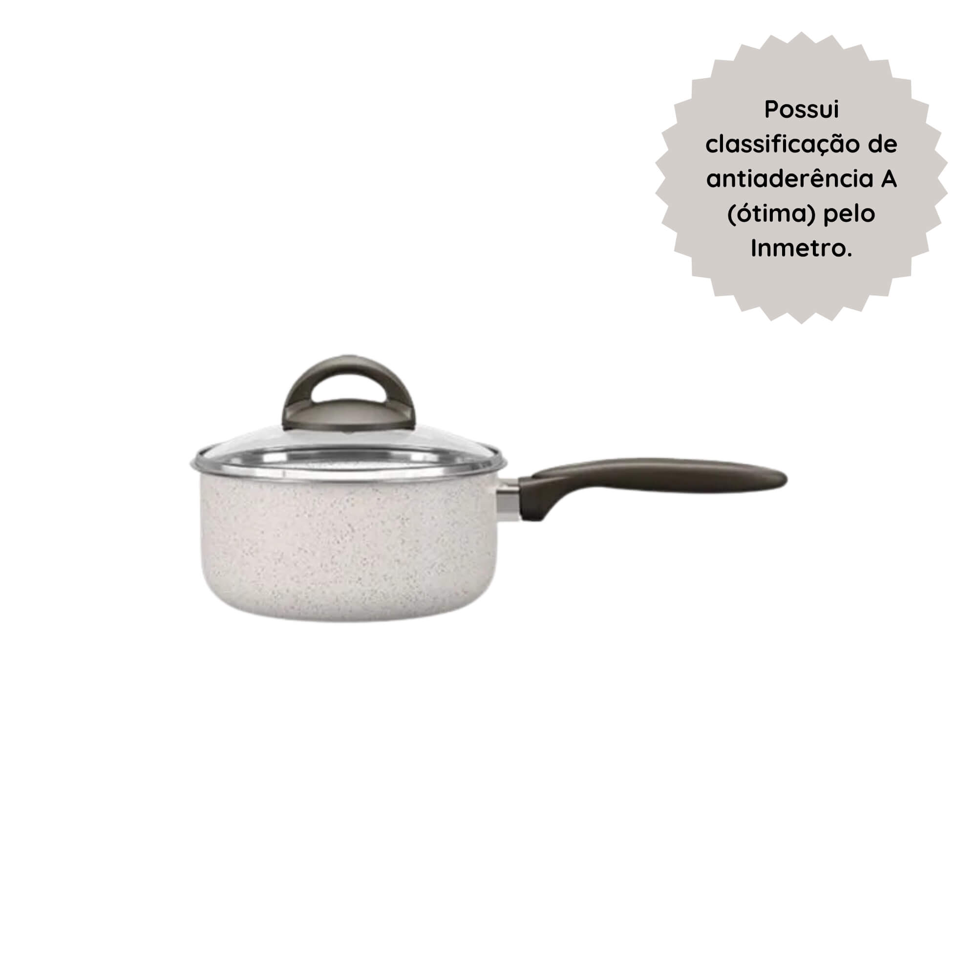 Panela com Tampa 16cm Antiaderente Ceramic Life Suprema Vanilla Brinox - 7244/360 (N/A)