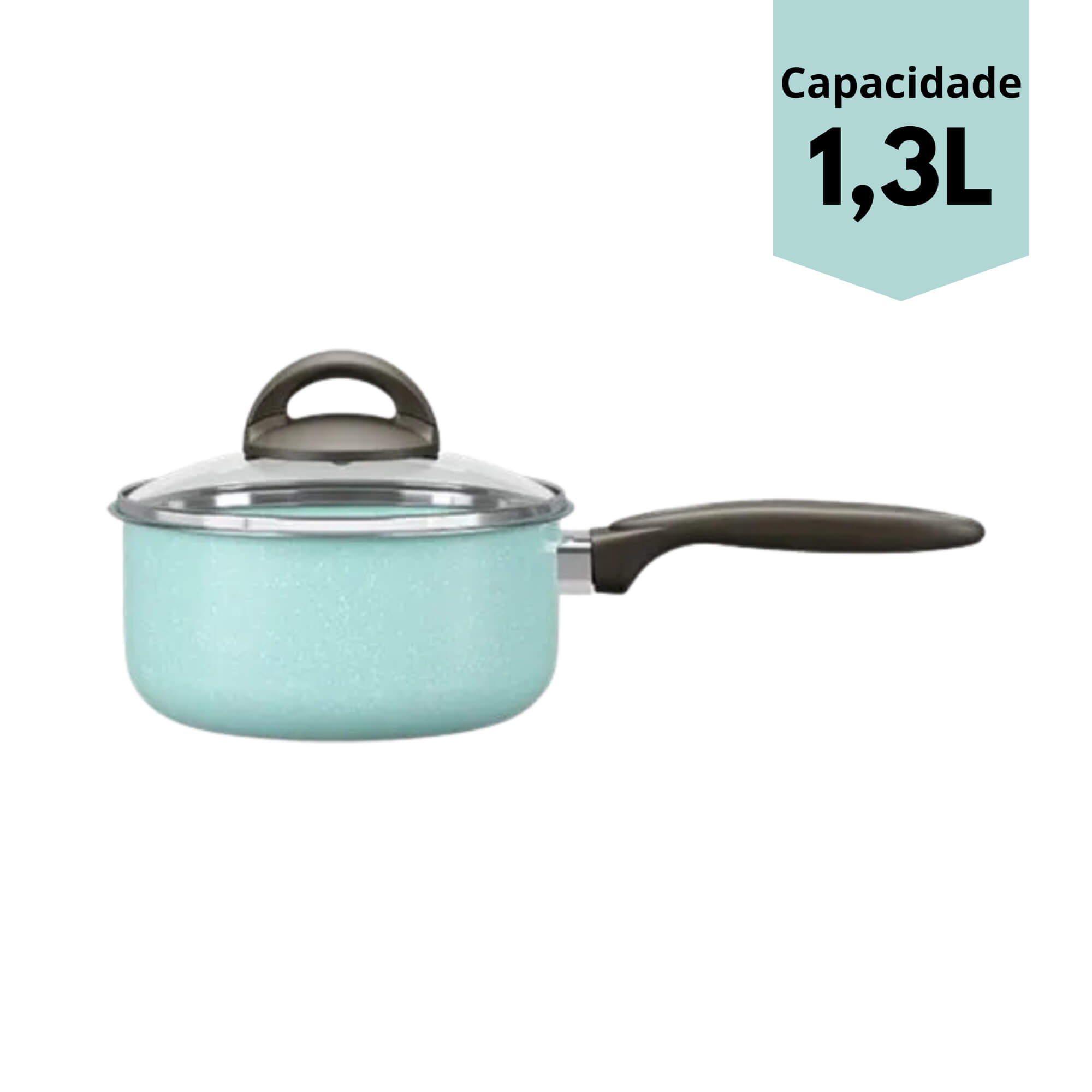Panela com Tampa 16cm Antiaderente 1,3L Verde Ceramic Life Suprema Brinox - 7245/360 (N/A)