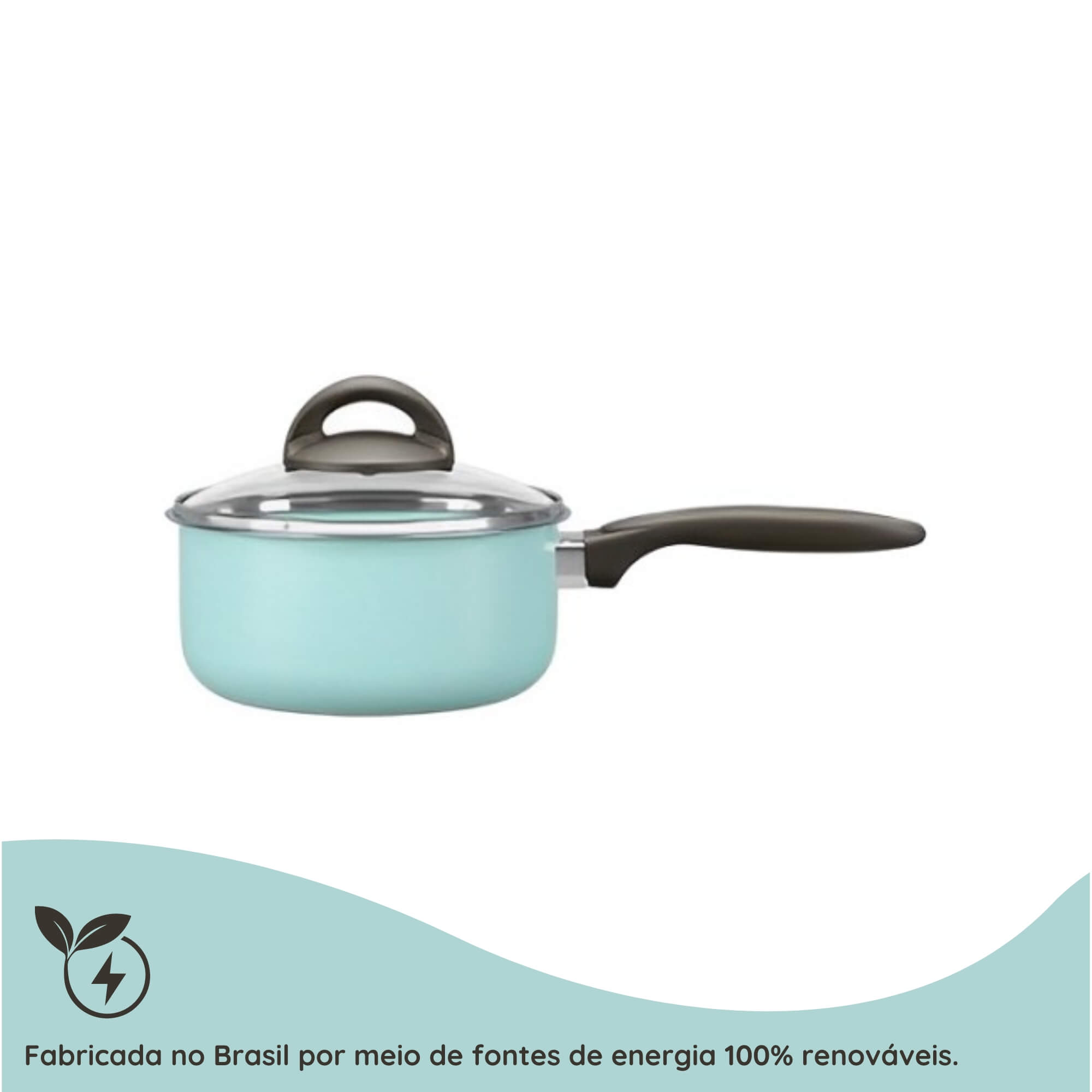 Panela com Tampa 18cm Antiaderente Mineral Resist Verde Ceramic Life Suprema Brinox - 7245/361 (N/A)