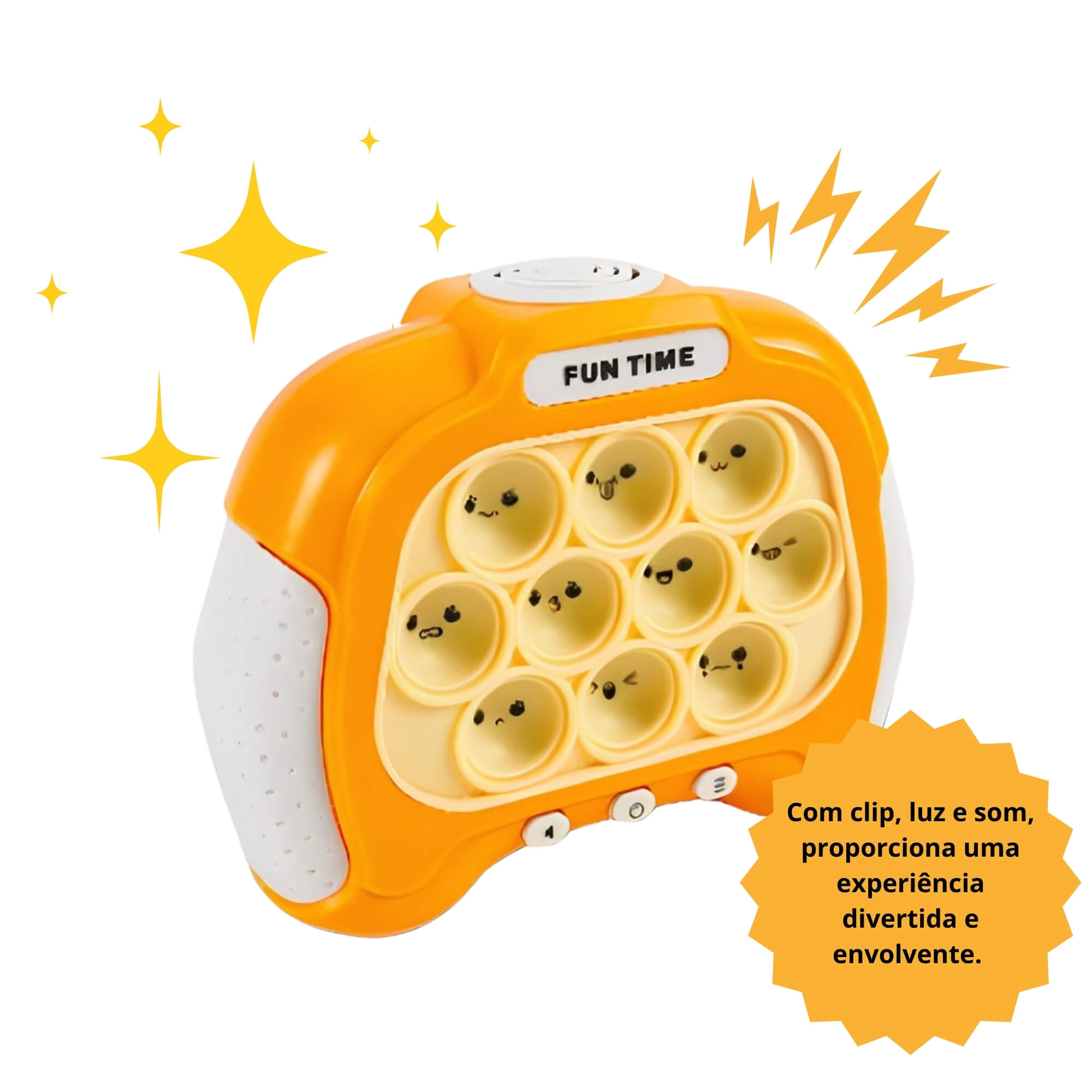 Brinquedo de Plástico Jogo Pop It Virtual Laranja Polibrinq - 6041