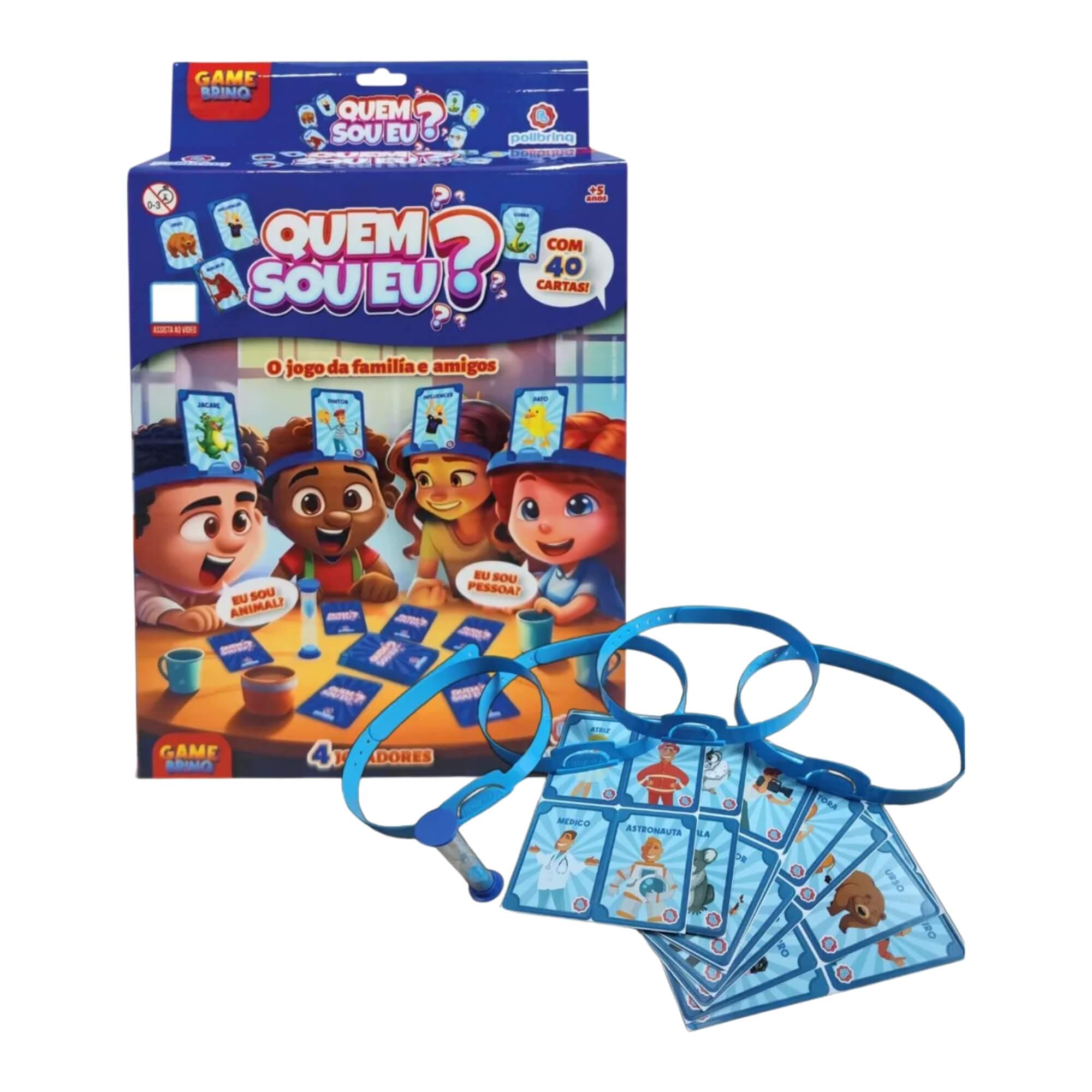 Jogo Infantil Recreativo Multijogadores Adivinhação Quem Sou Eu Polibrinq - PB520