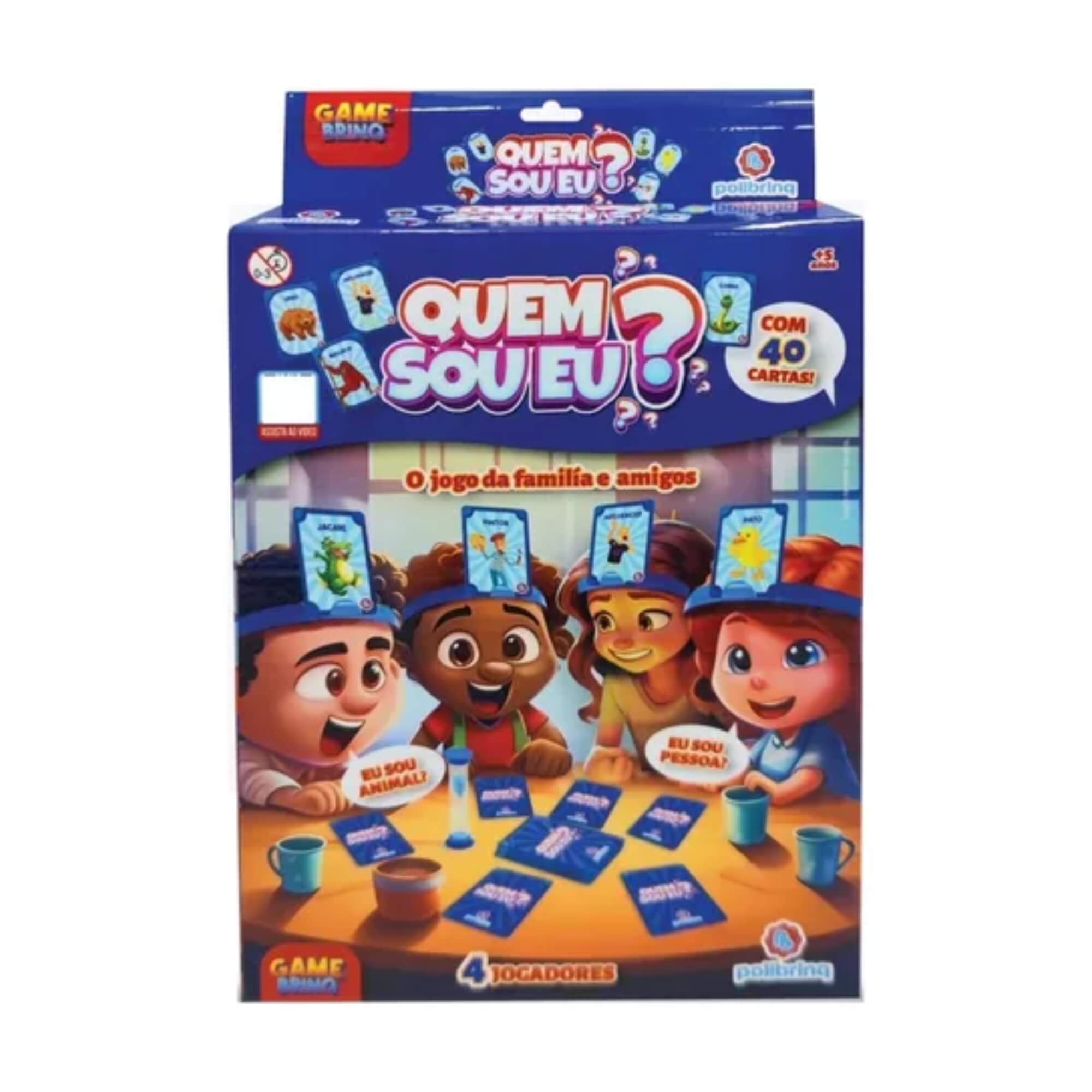 Jogo Infantil Recreativo Multijogadores Adivinhação Quem Sou Eu Polibrinq - PB520